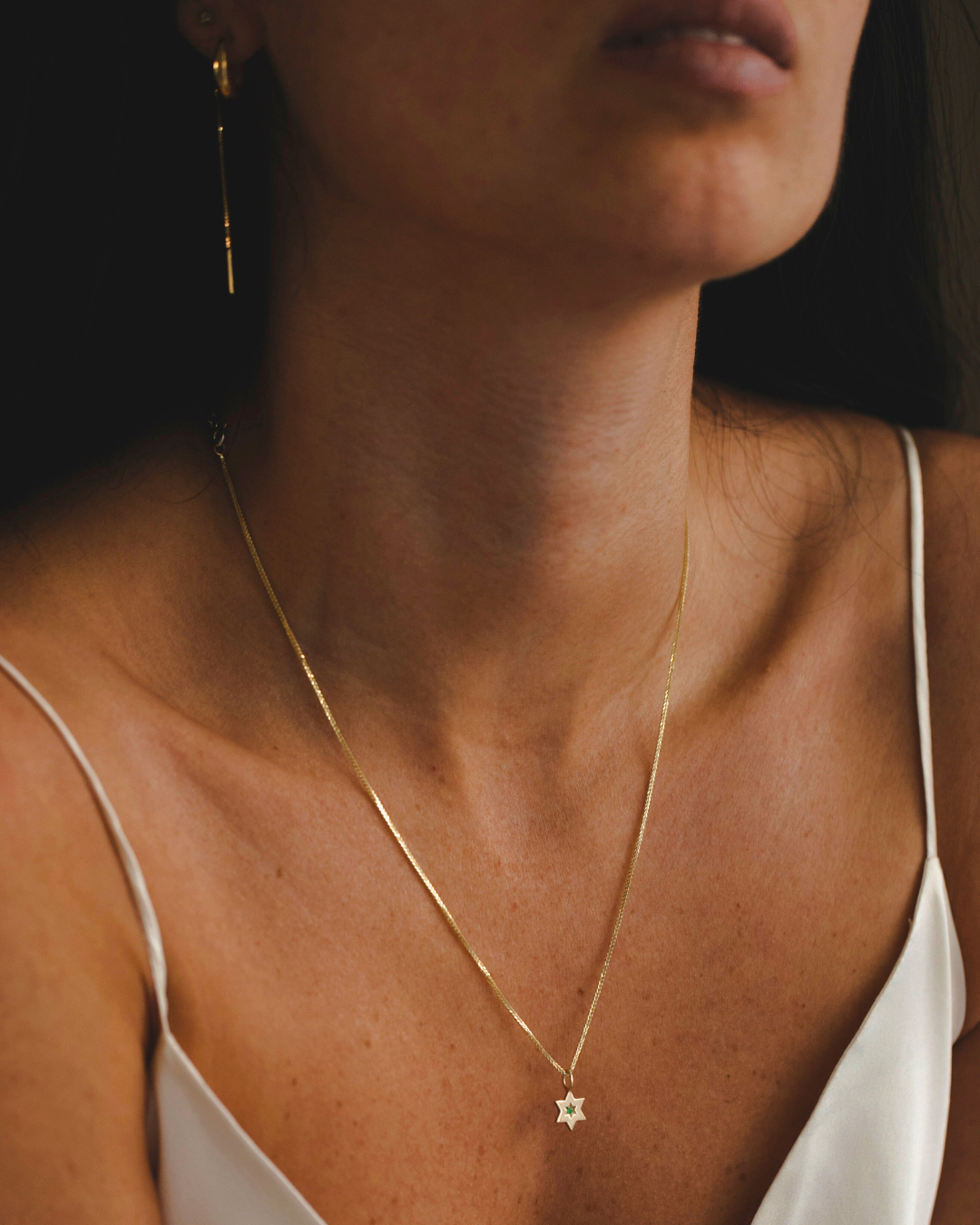 תליון מגן העוטף אמרלד