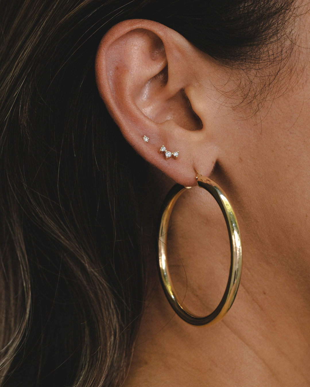 עגיל חישוק ברנדי 50 מ"מ