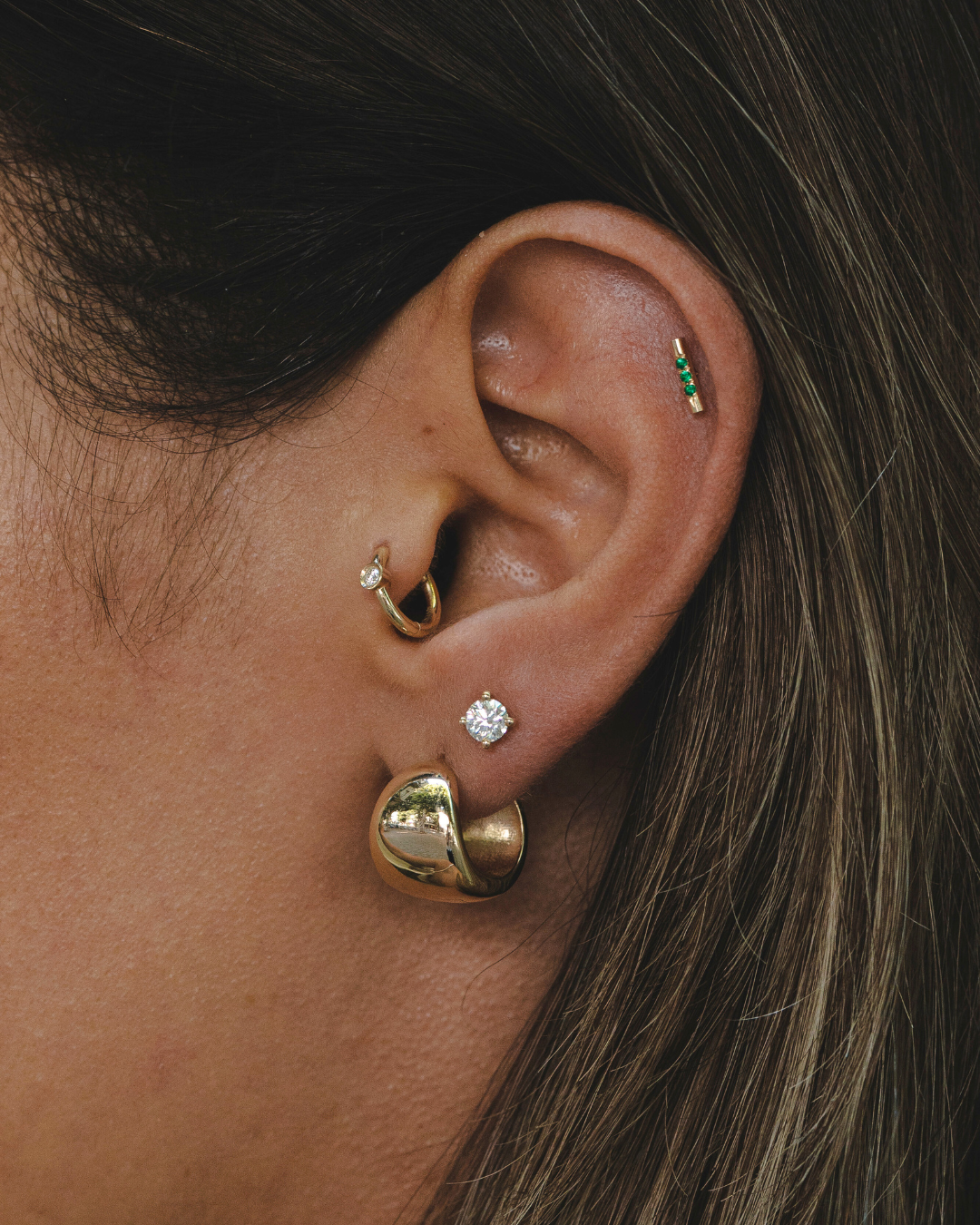 עגיל פירסינג ולרי אמרלד