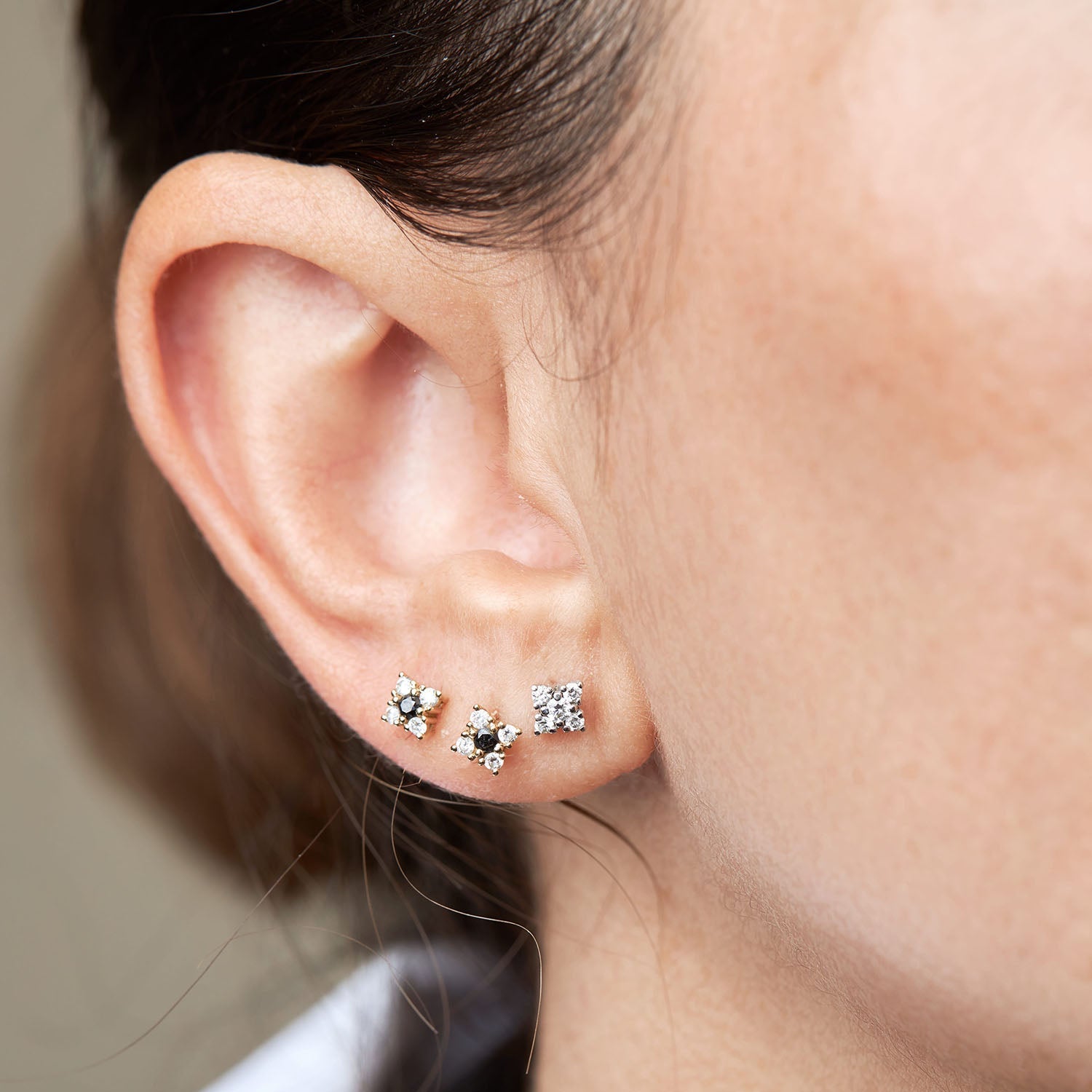 עגיל מיני אליאנה יהלומים לבנים