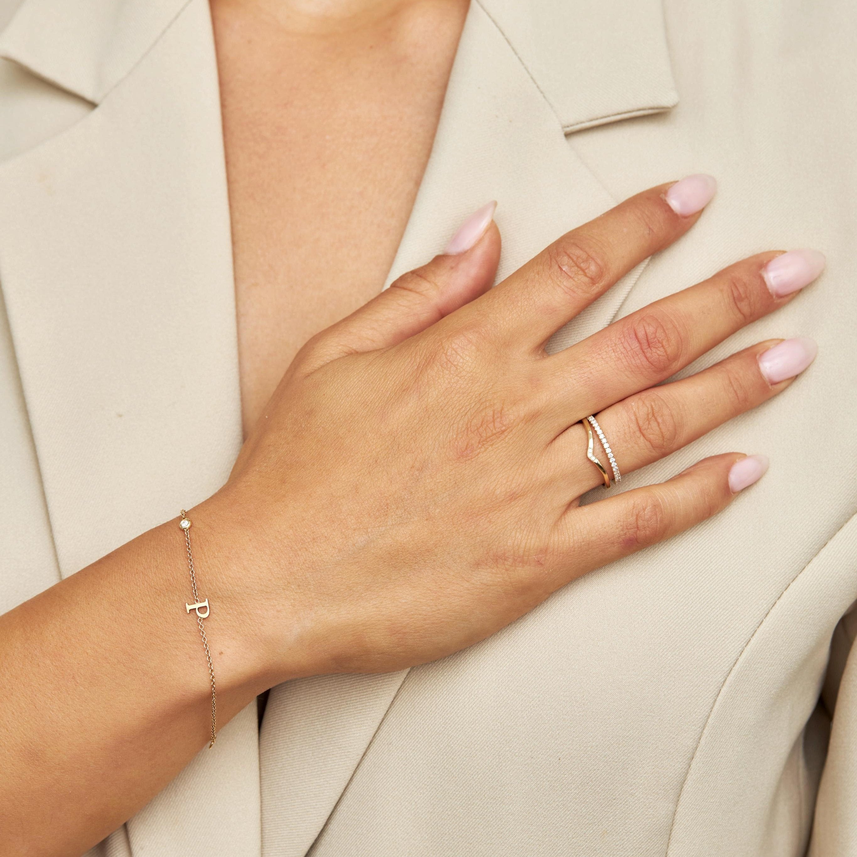 טבעת איטרנטי יהלומים לבנים