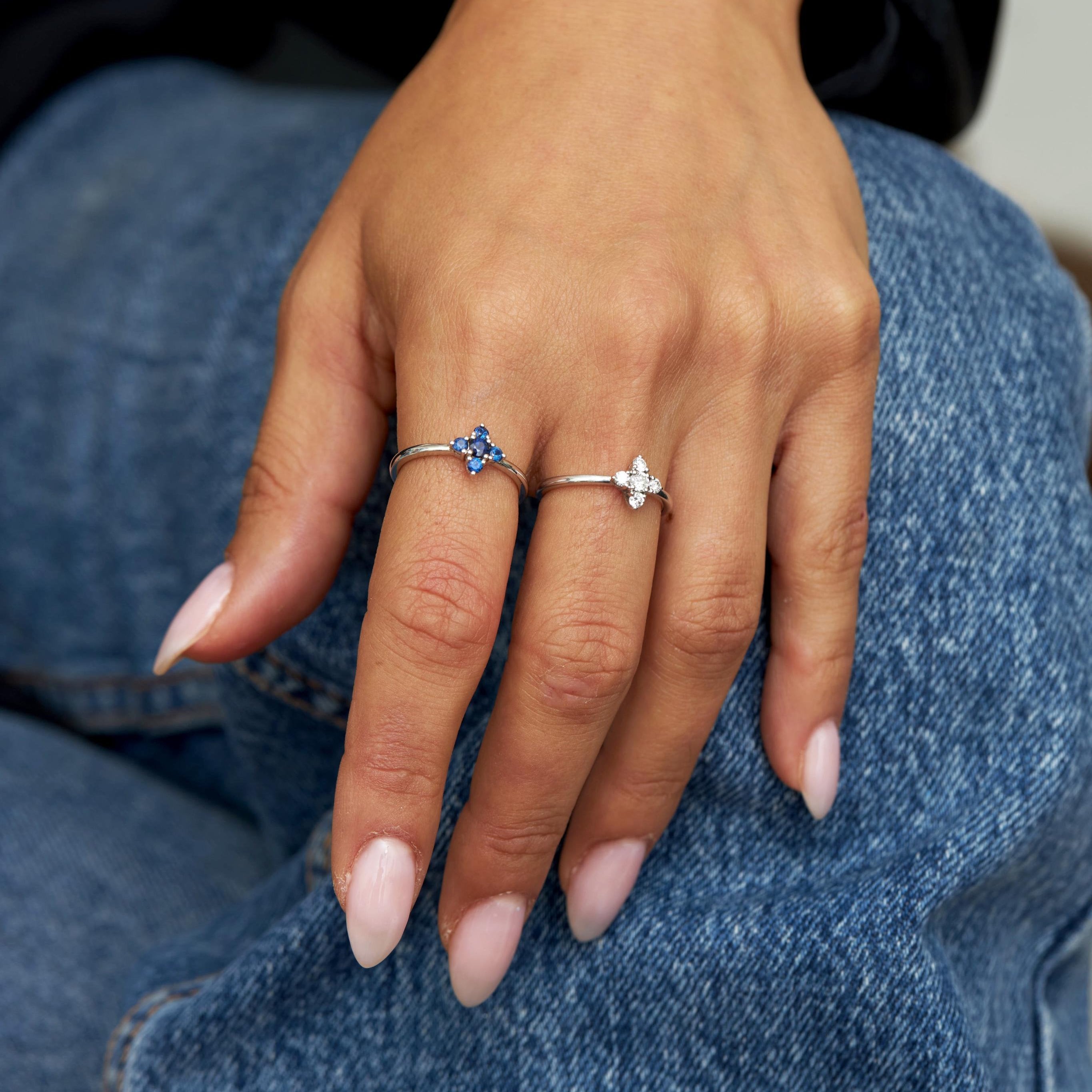 טבעת אליאנה יהלומים לבנים