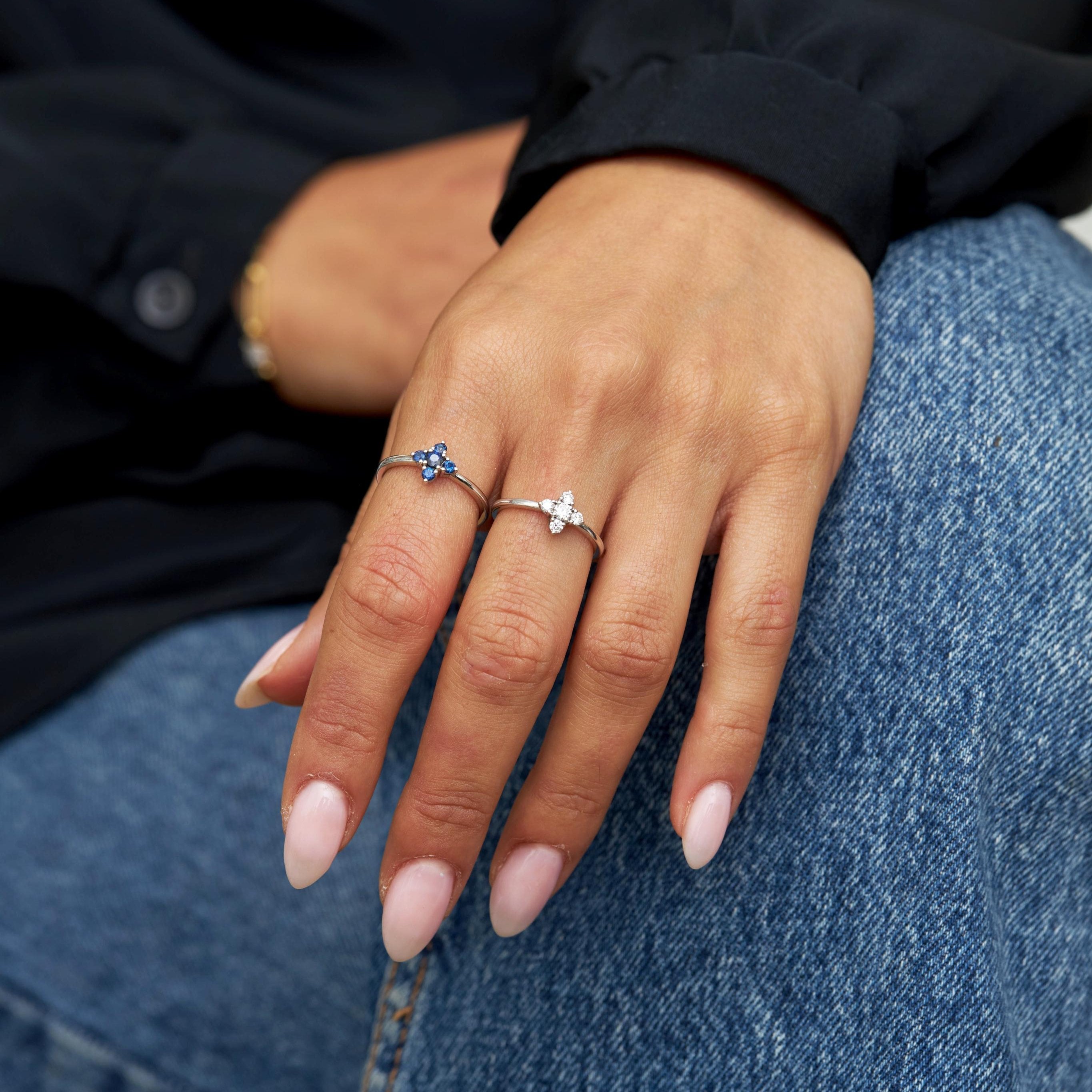 טבעת אליאנה יהלומים לבנים