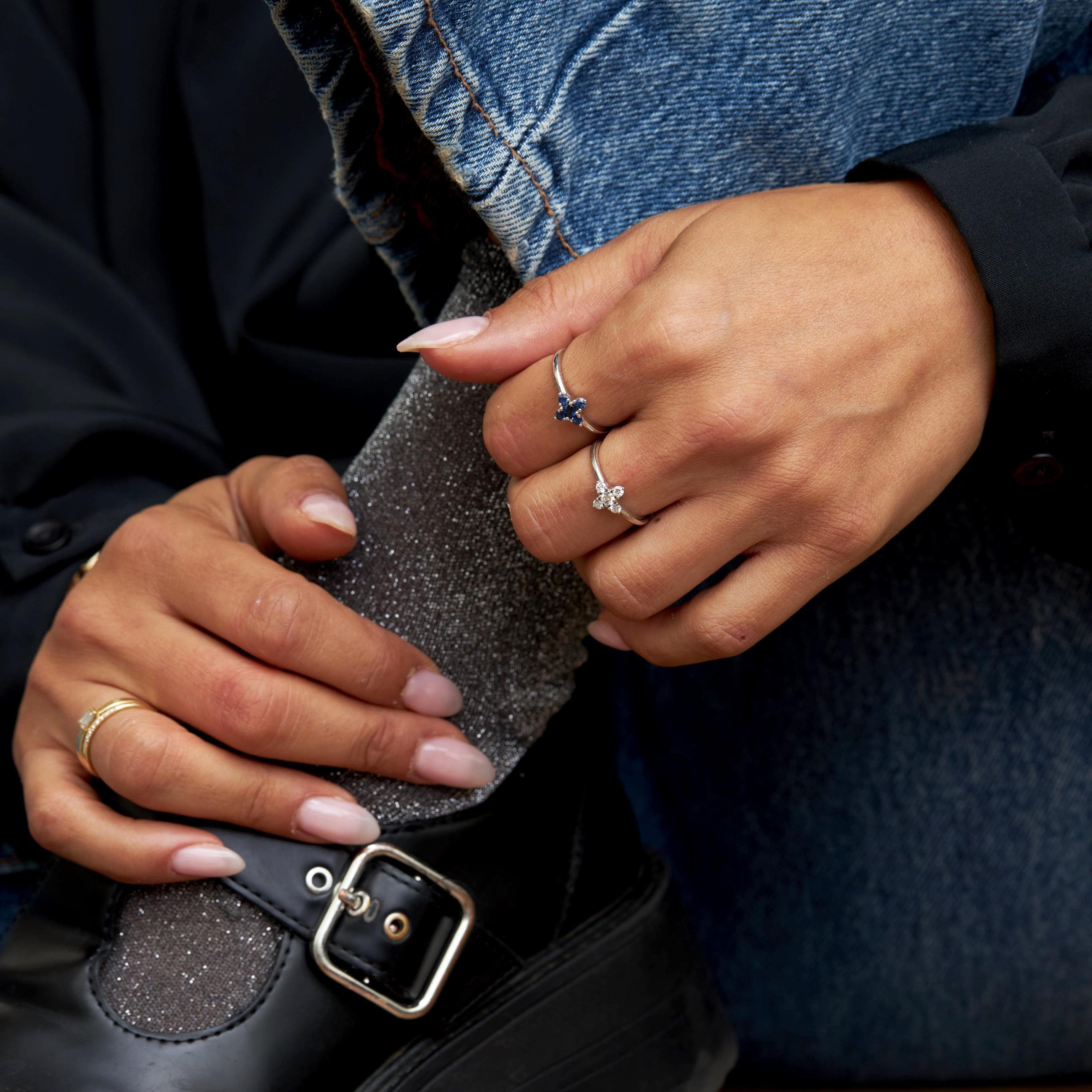 טבעת אליאנה יהלומים לבנים