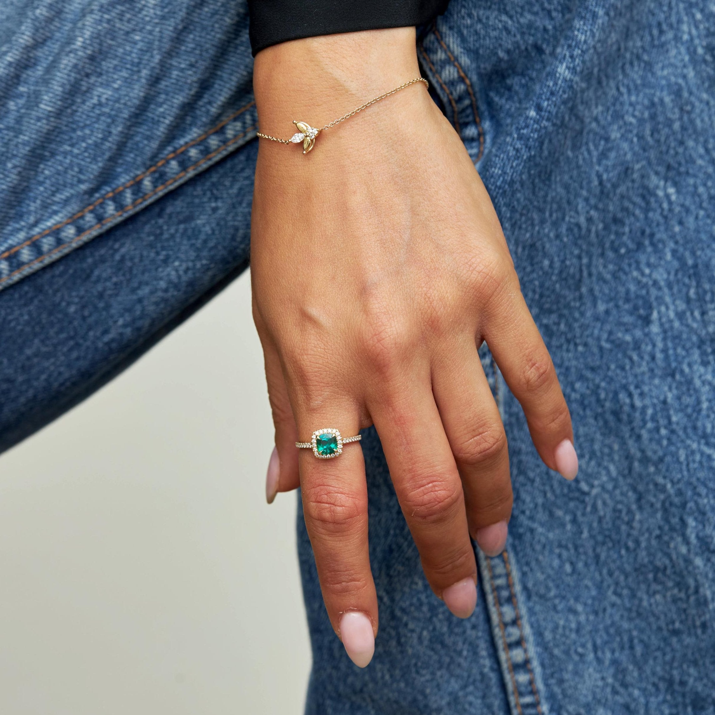 צמיד ז׳אן פואסון יהלומים לבנים