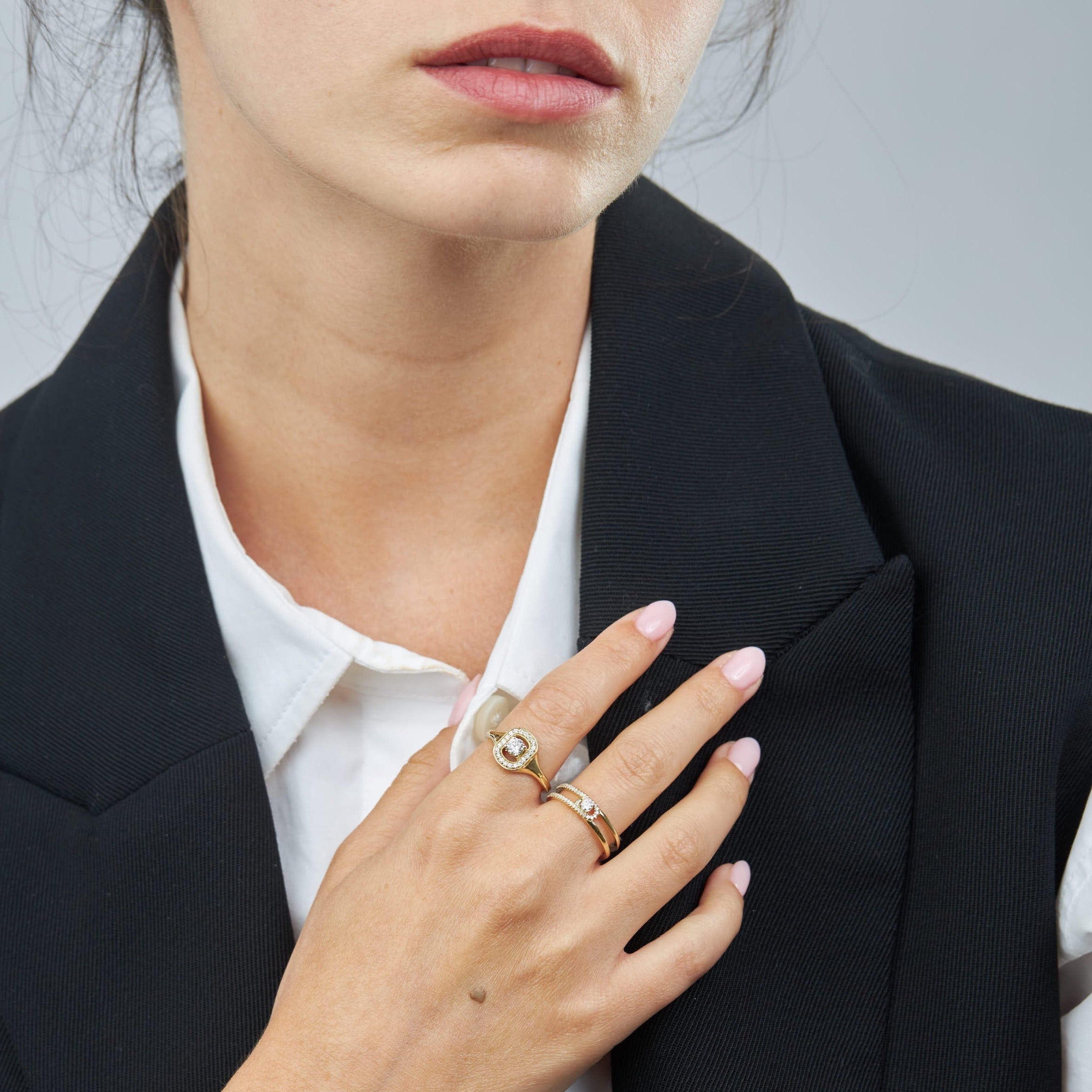 טבעת 05 - יהלומים לבנים