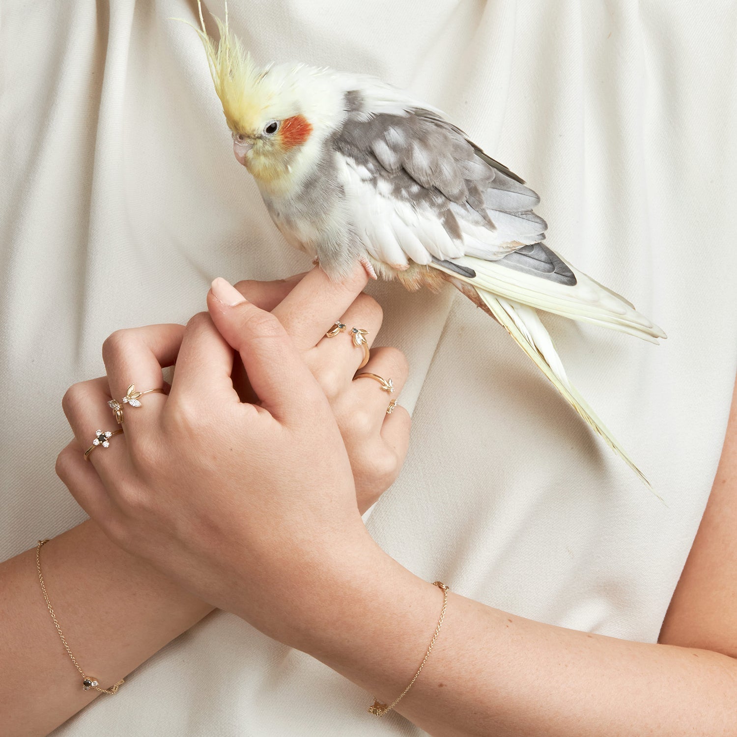 טבעת אליאנה יהלומים שחור לבן