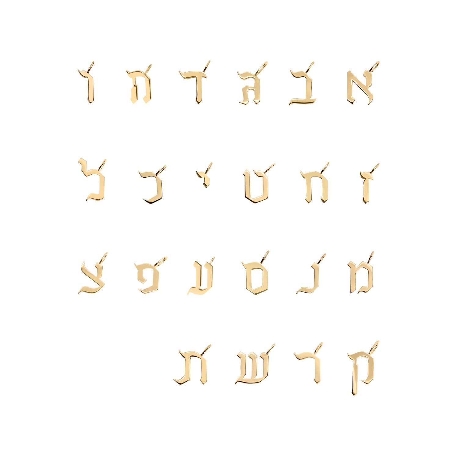 תליון אות גדולה משובץ יהלומים לבנים