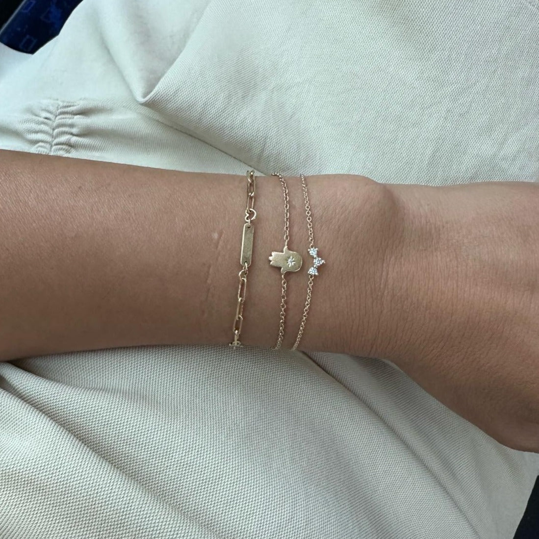 צמיד פרידה ואלכס יהלומים לבנים