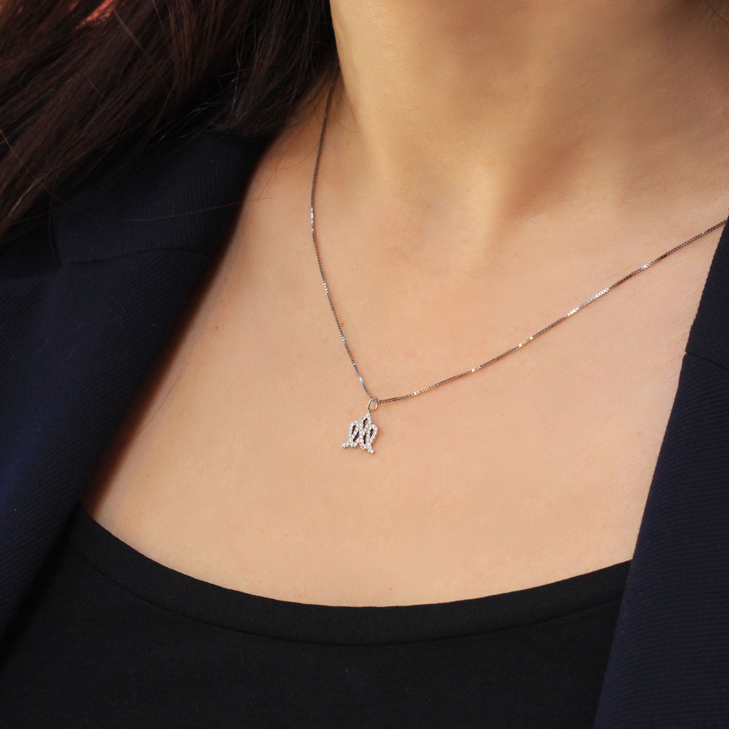 שרשרת כתר זהב משובץ