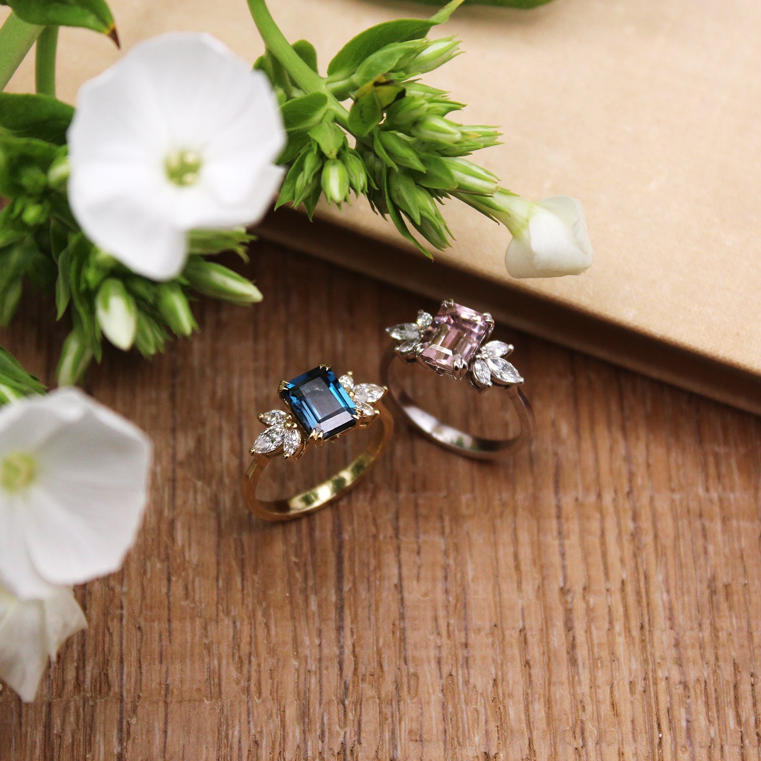 טבעת דפני בלו טופז