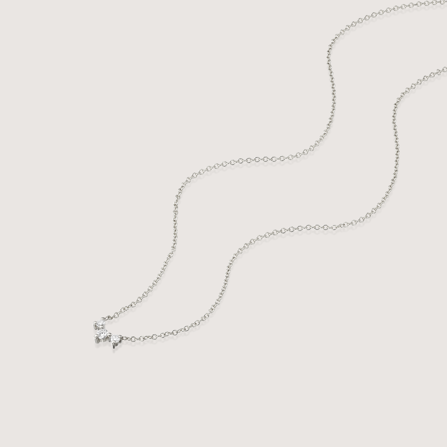 שרשרת פרידה יהלומים לבנים