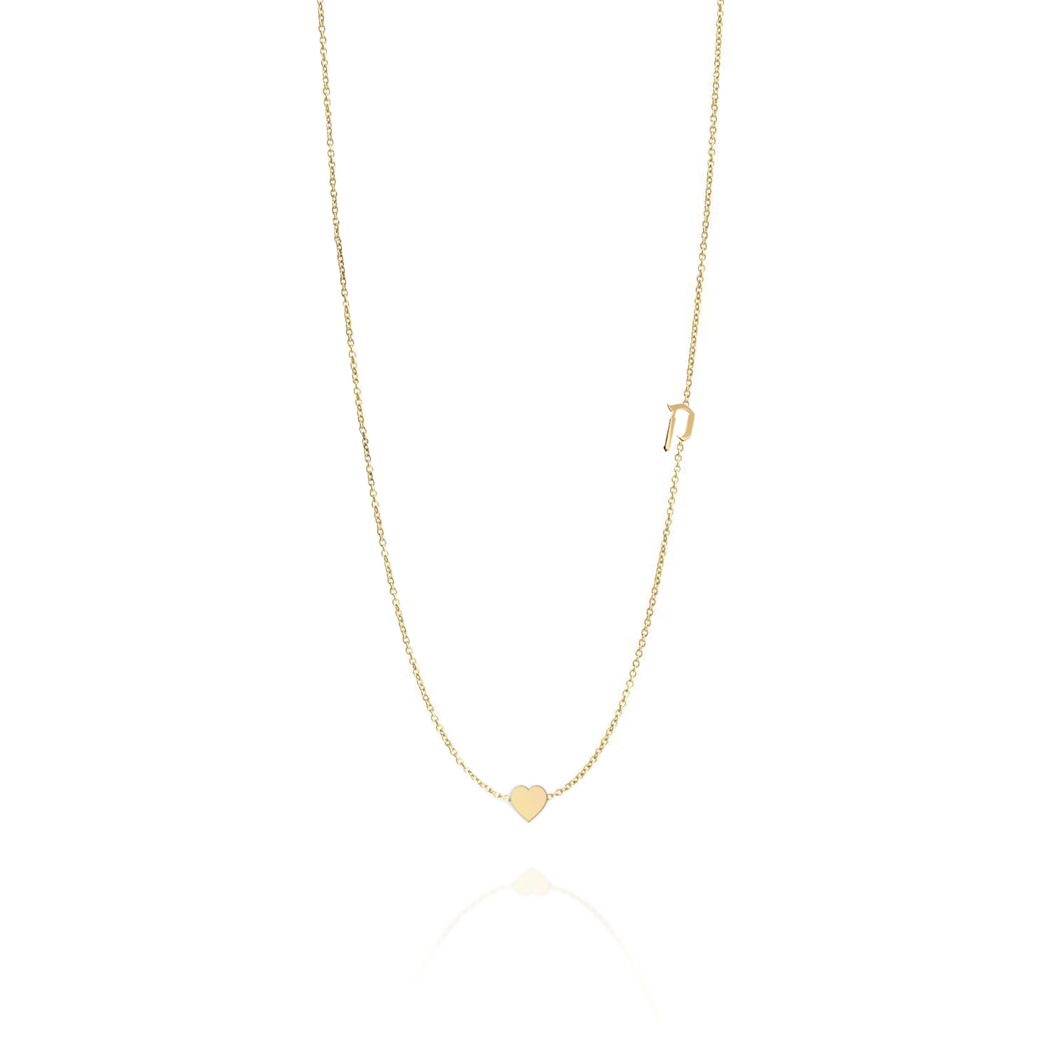 שרשרת אות עברית מרחף עם לב