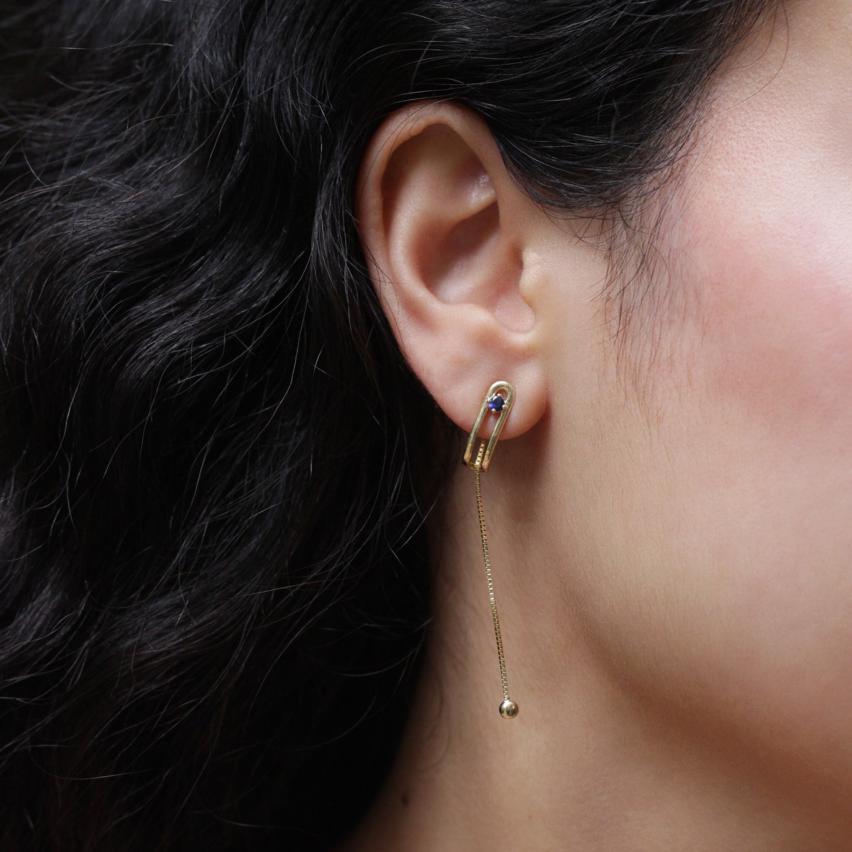 עגיל 12 - ספיר