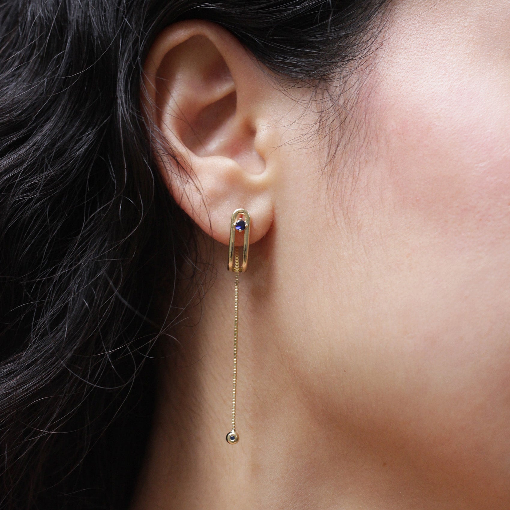 עגיל 12 - ספיר