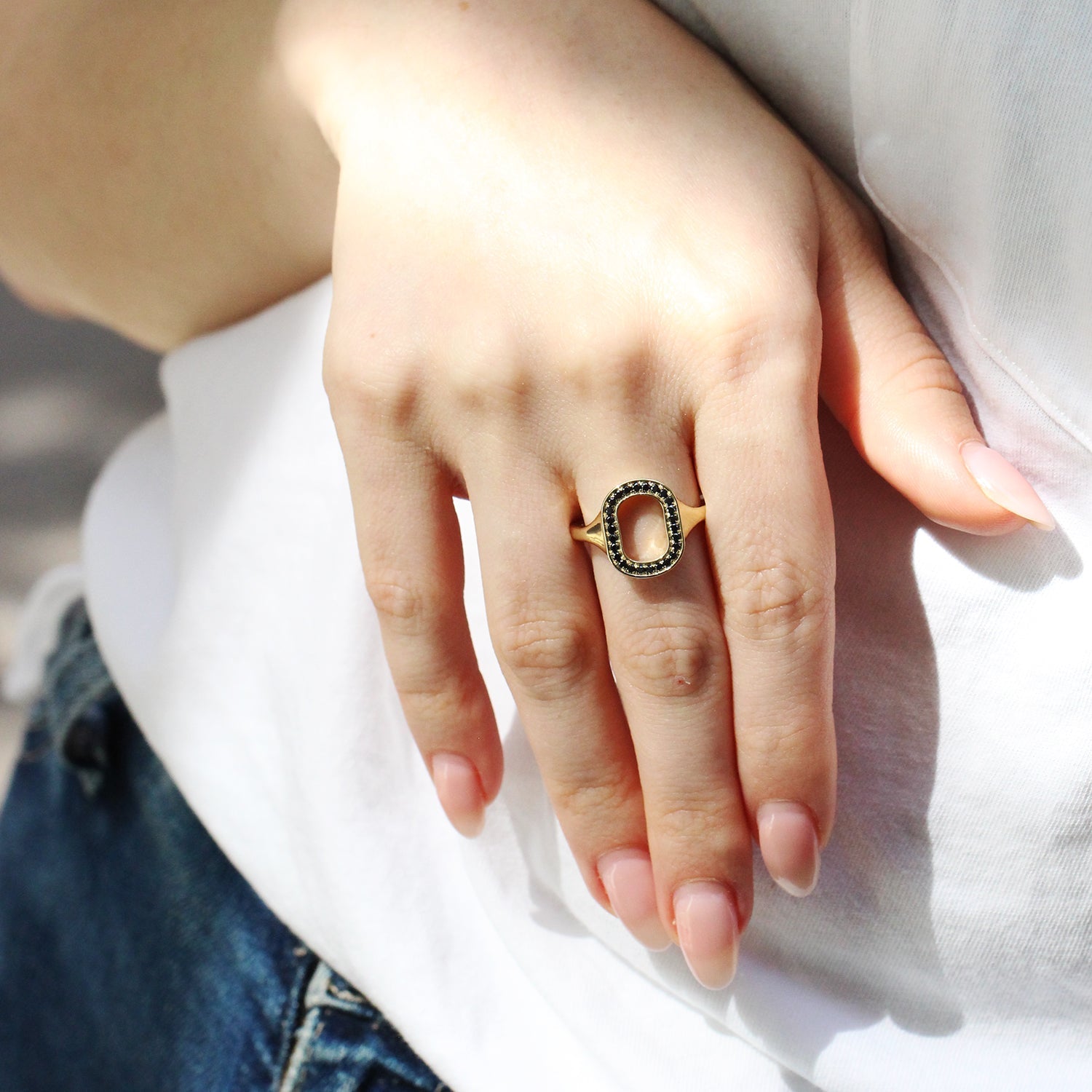 טבעת 04 - יהלומים שחורים