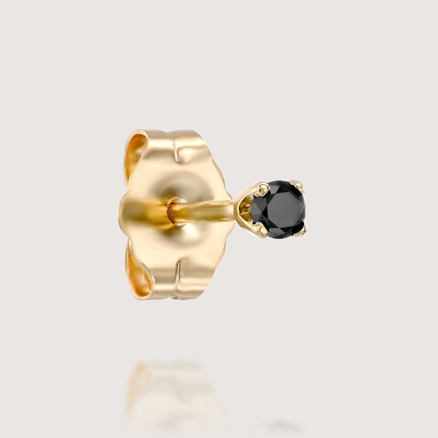 עגיל מרטינה יהלום שחור 2 מ"מ