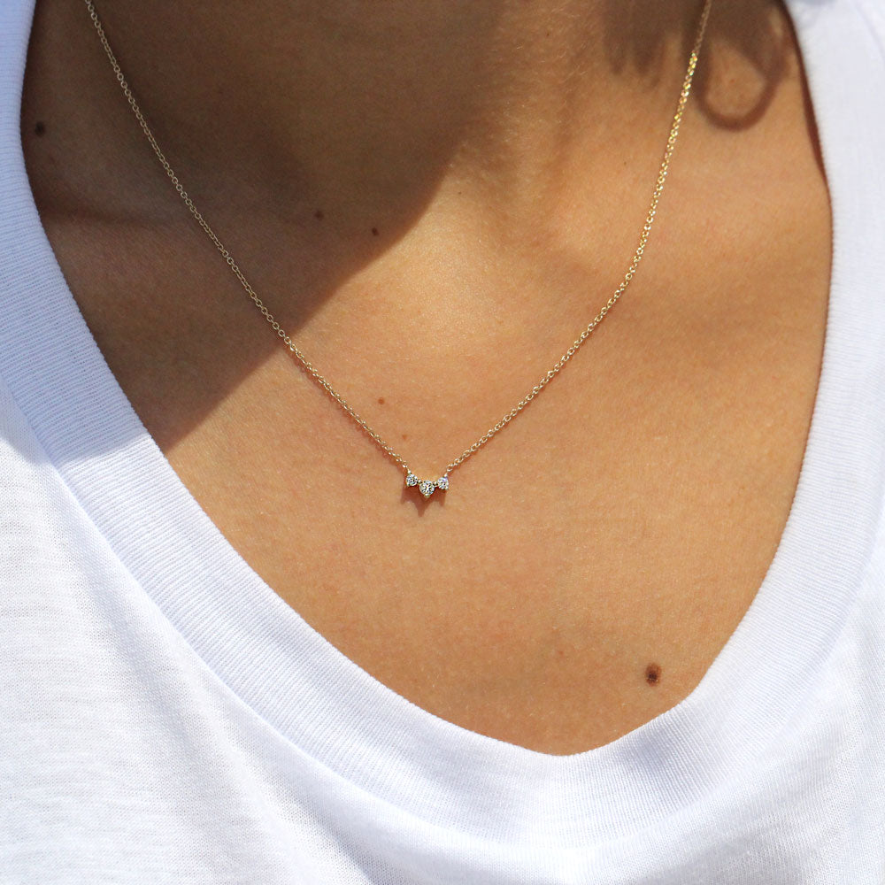 שרשרת פרידה יהלומים לבנים