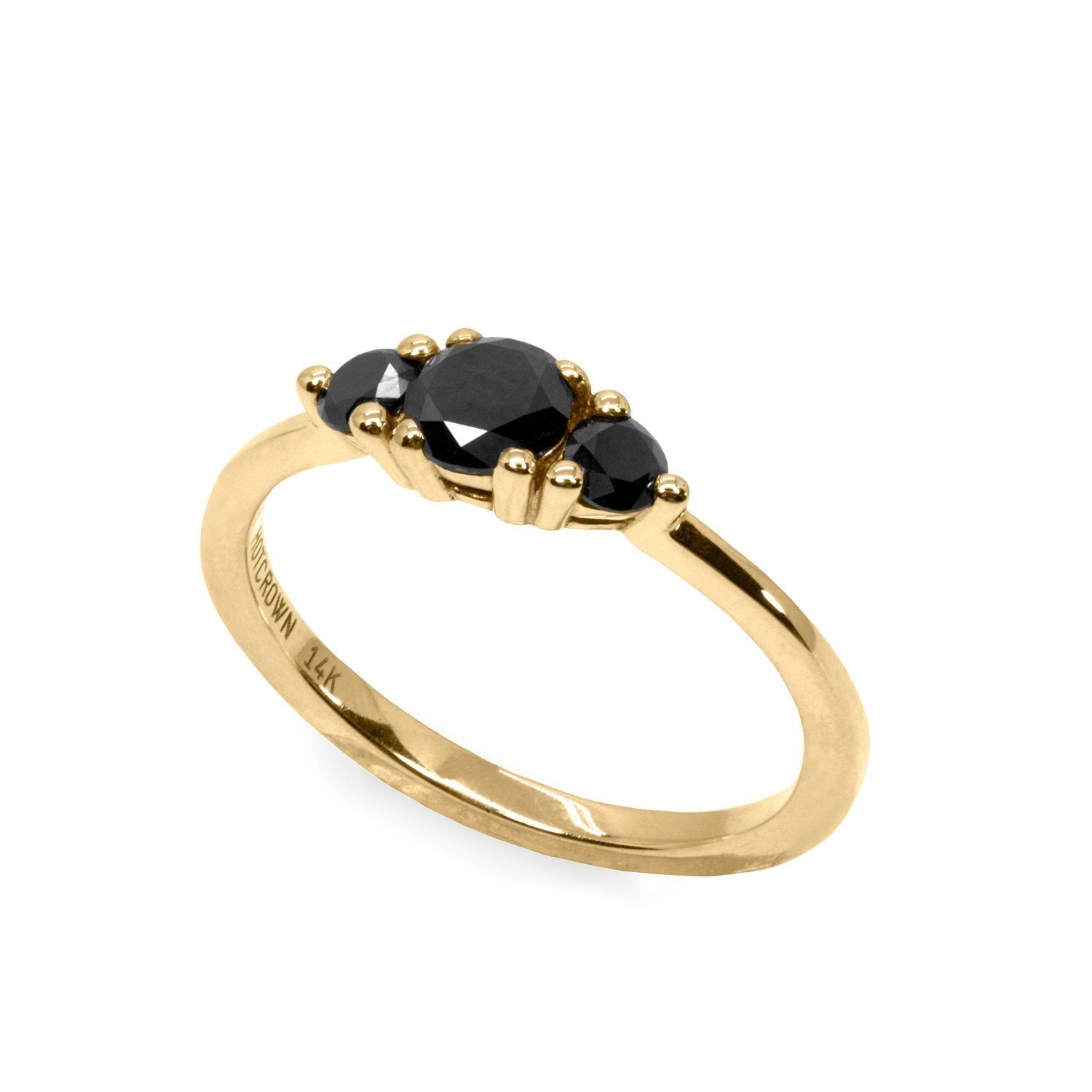 טבעת אודרי יהלומים שחורים 4.5 מ"מ