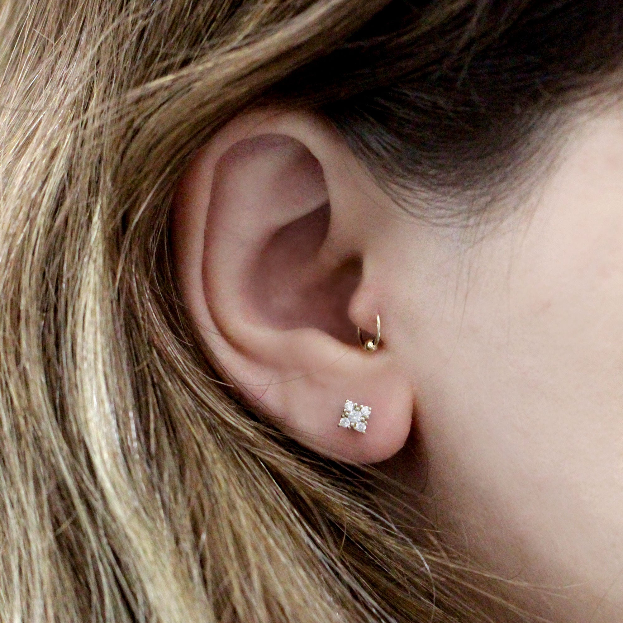 עגיל פירסינג מיני אליאנה יהלומים לבנים