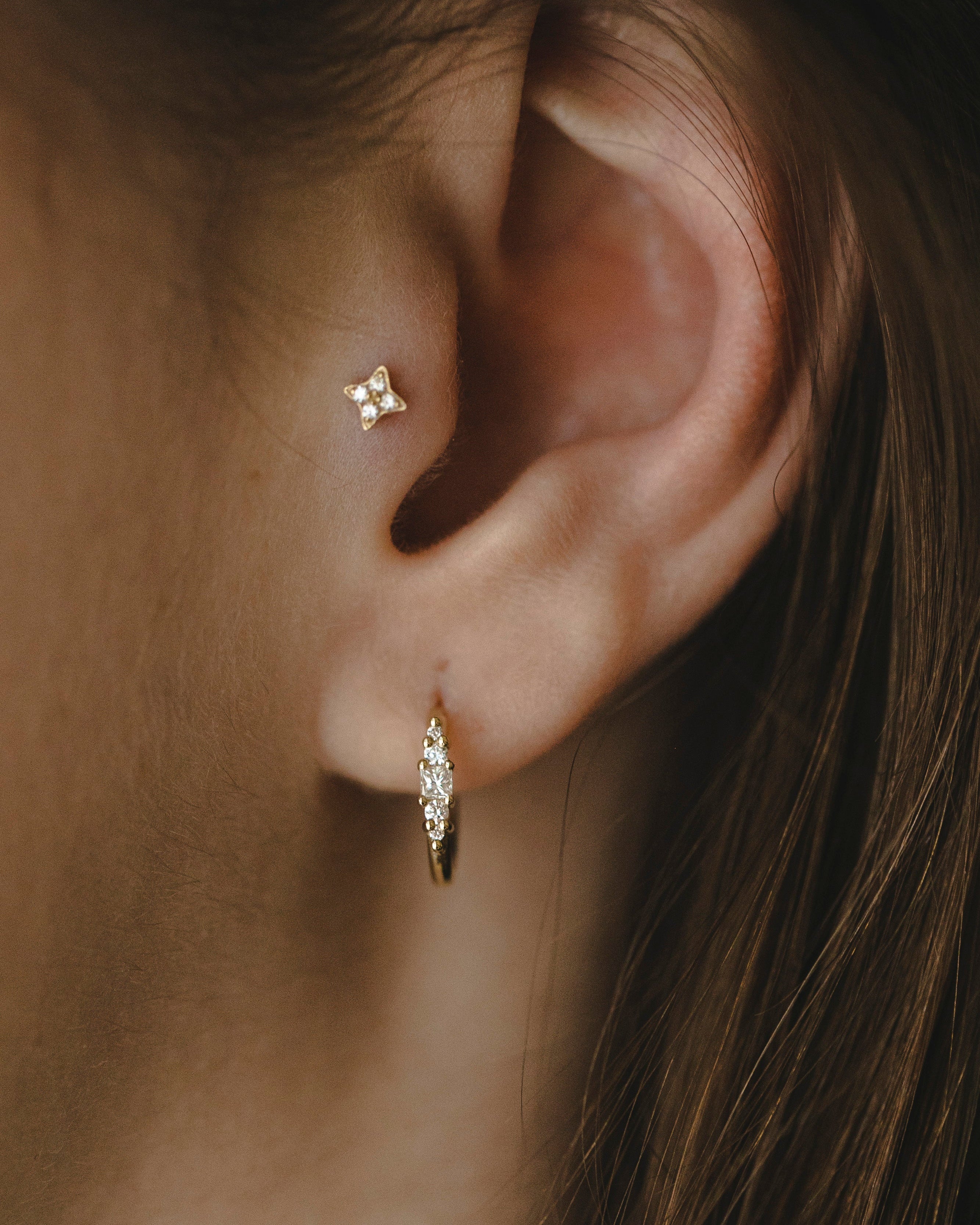 עגיל חישוק בלה מיה יהלומים