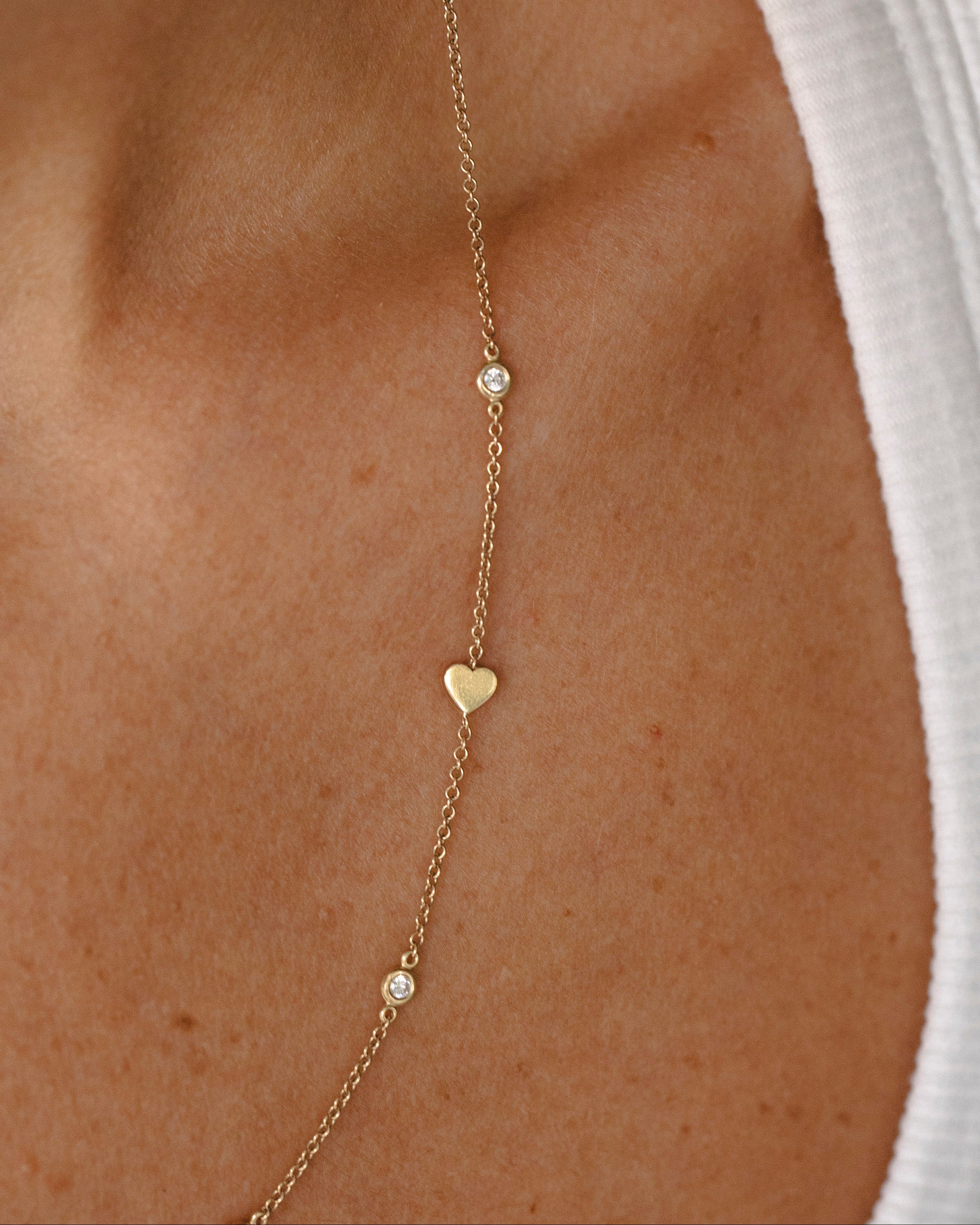 שרשרת אלכס 6 יהלומים בתוספת לב