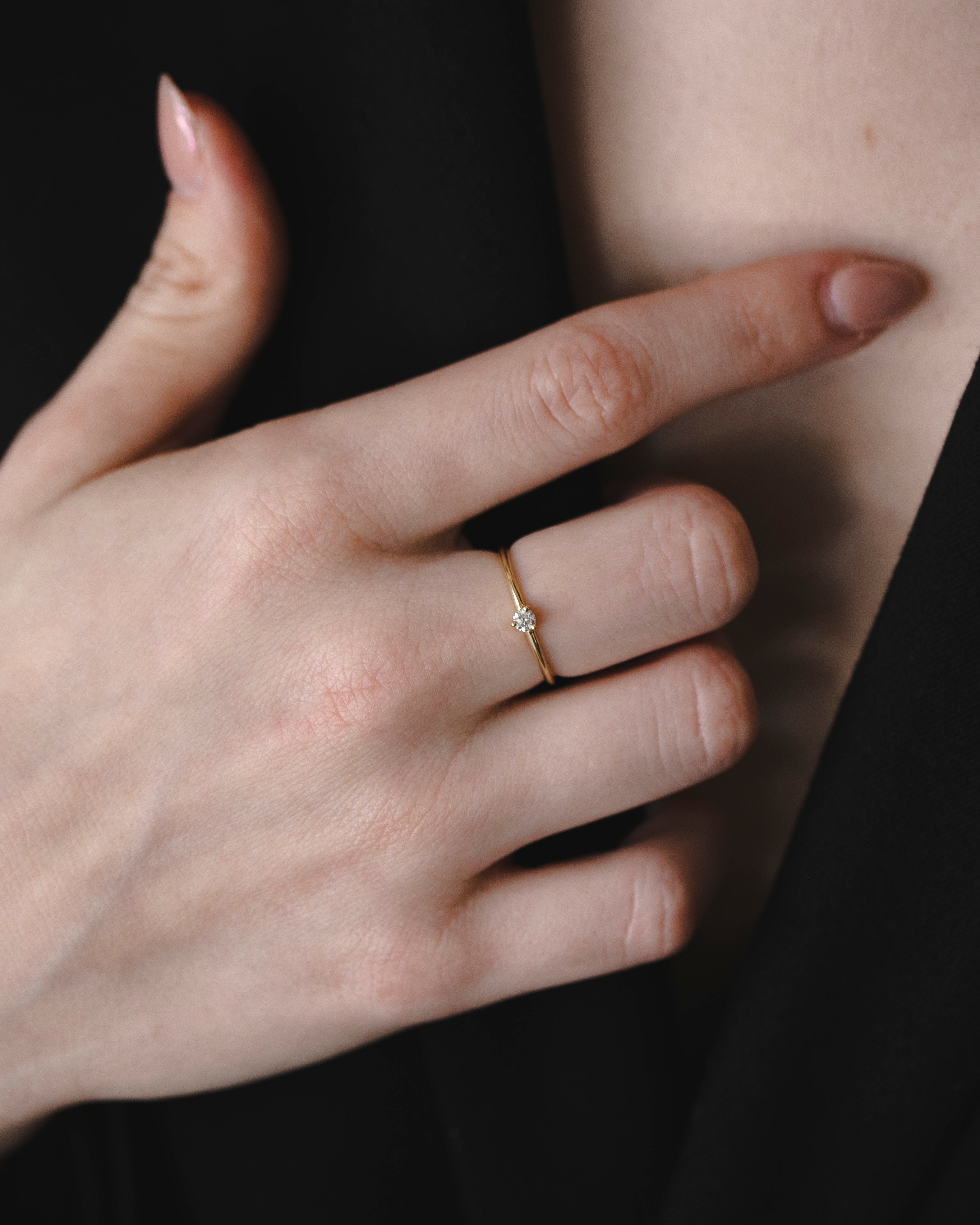 טבעת קאלו יהלום לבן