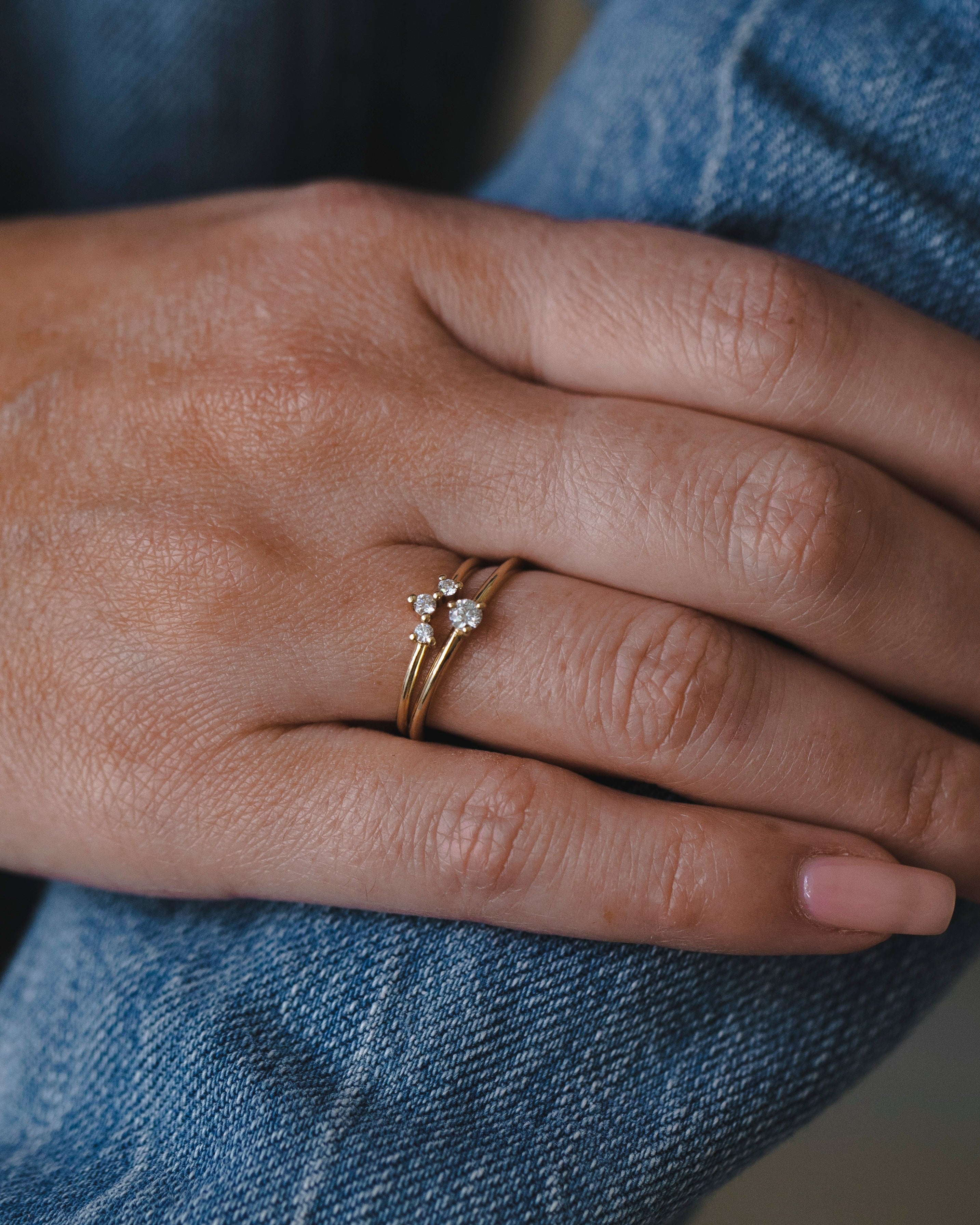 טבעת קאלו יהלום לבן