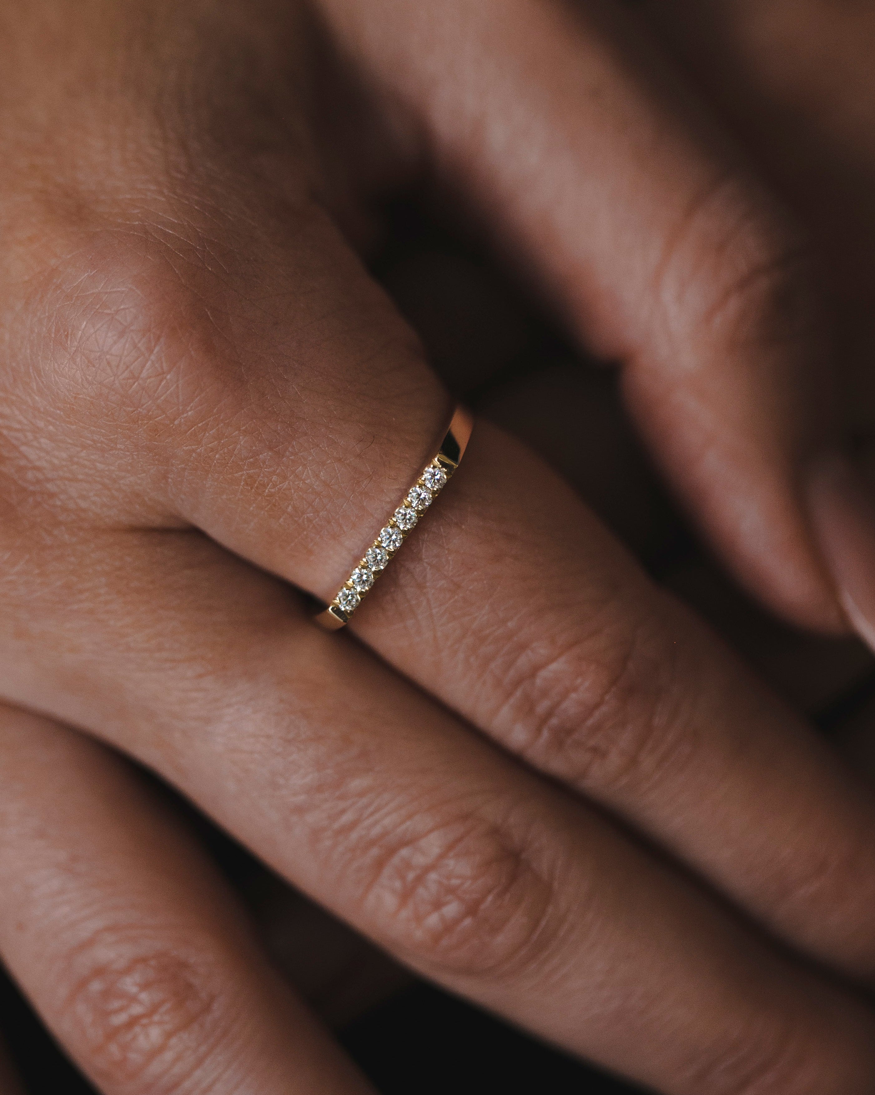 טבעת קארי יהלומים לבנים