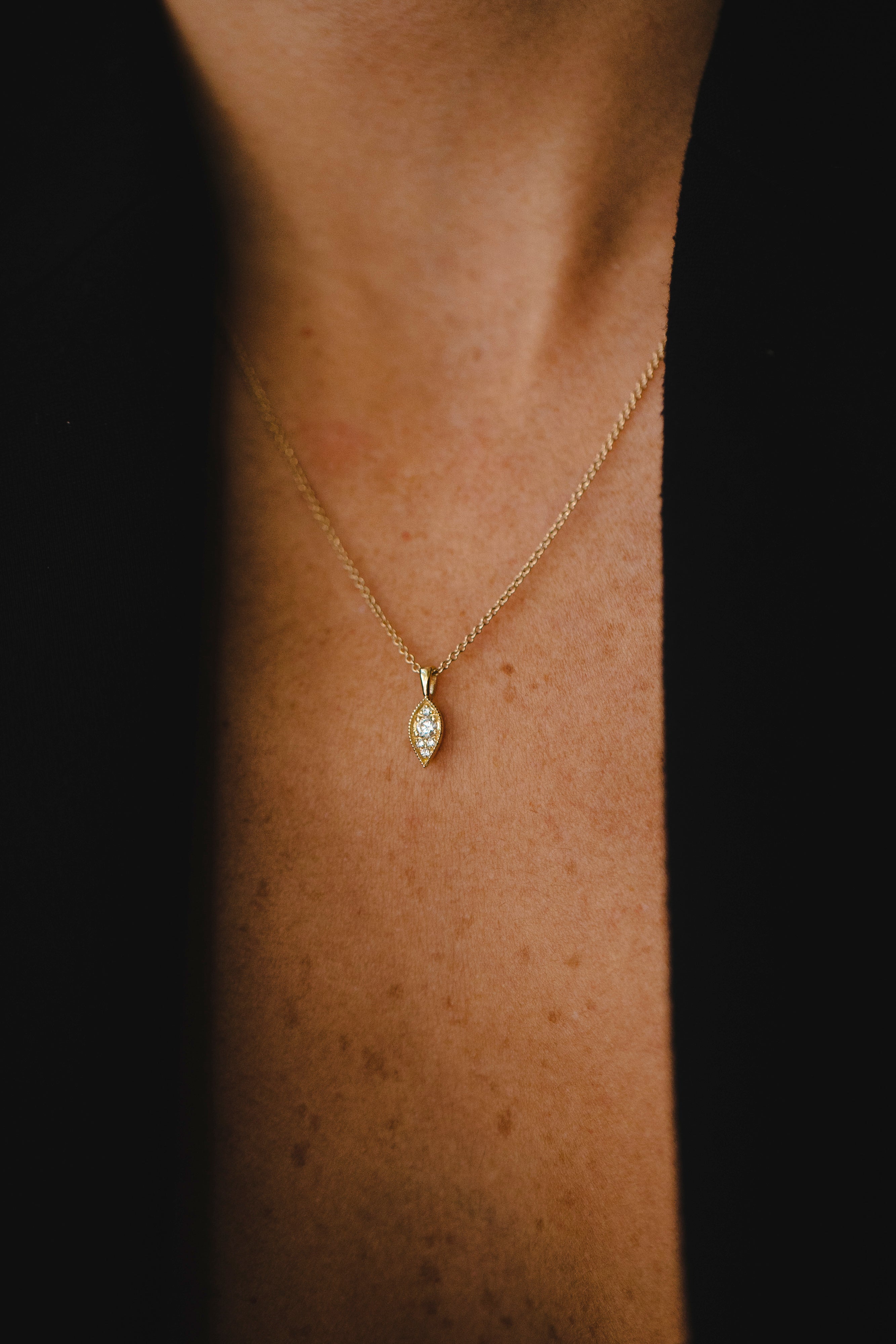 שרשרת ג׳יין יהלומים לבנים