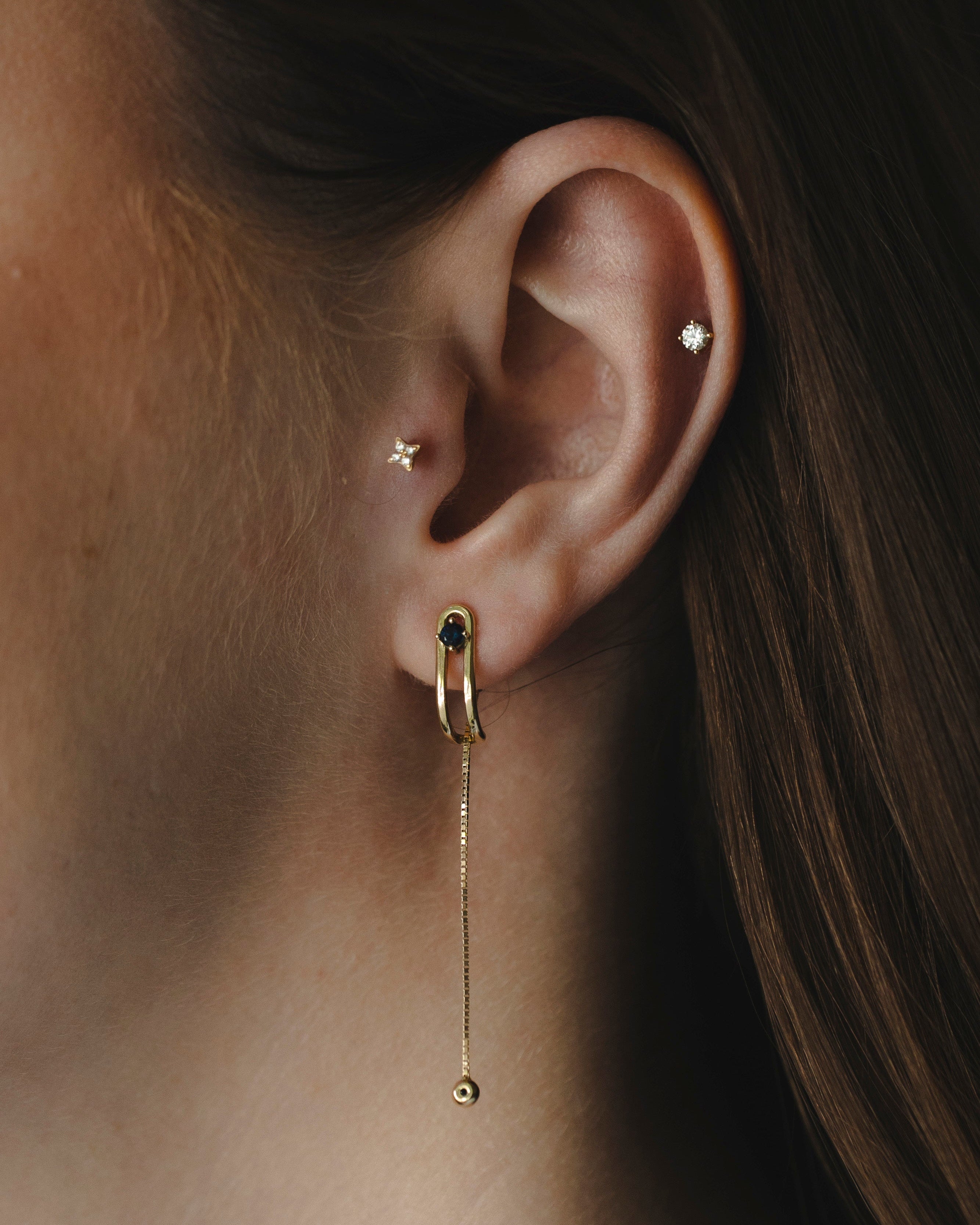 עגיל 12 - ספיר