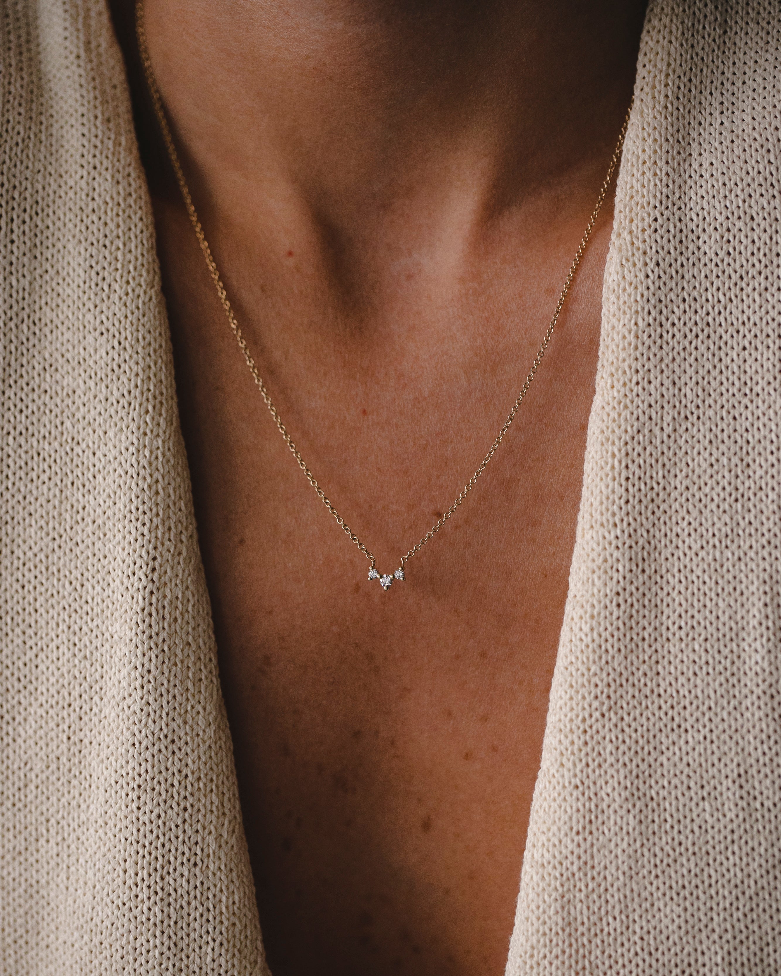 שרשרת פרידה יהלומים לבנים