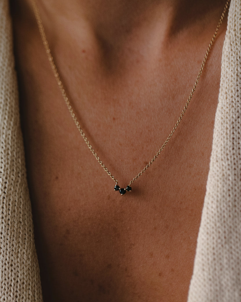 שרשרת פרידה יהלומים שחורים