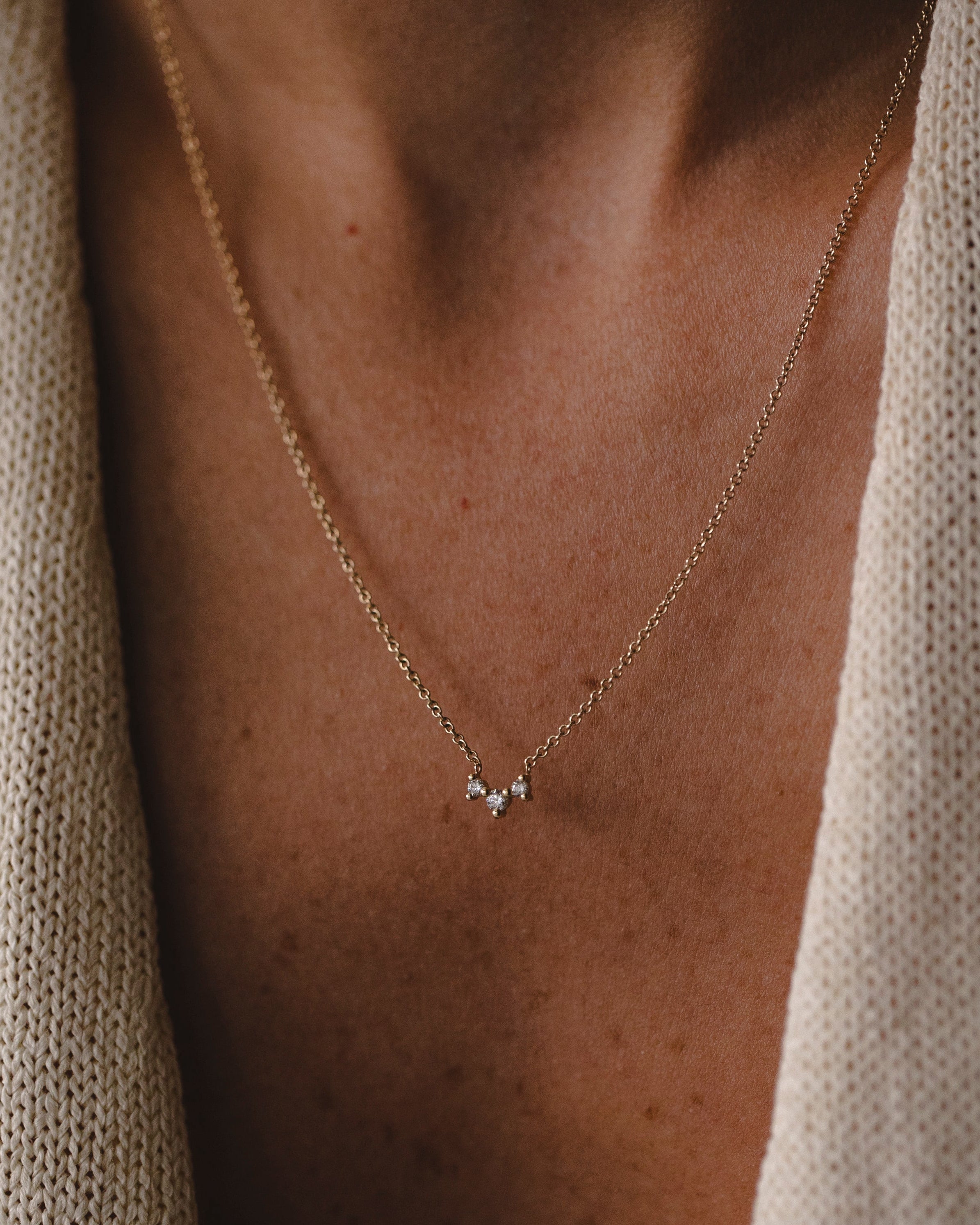 שרשרת פרידה יהלומים לבנים