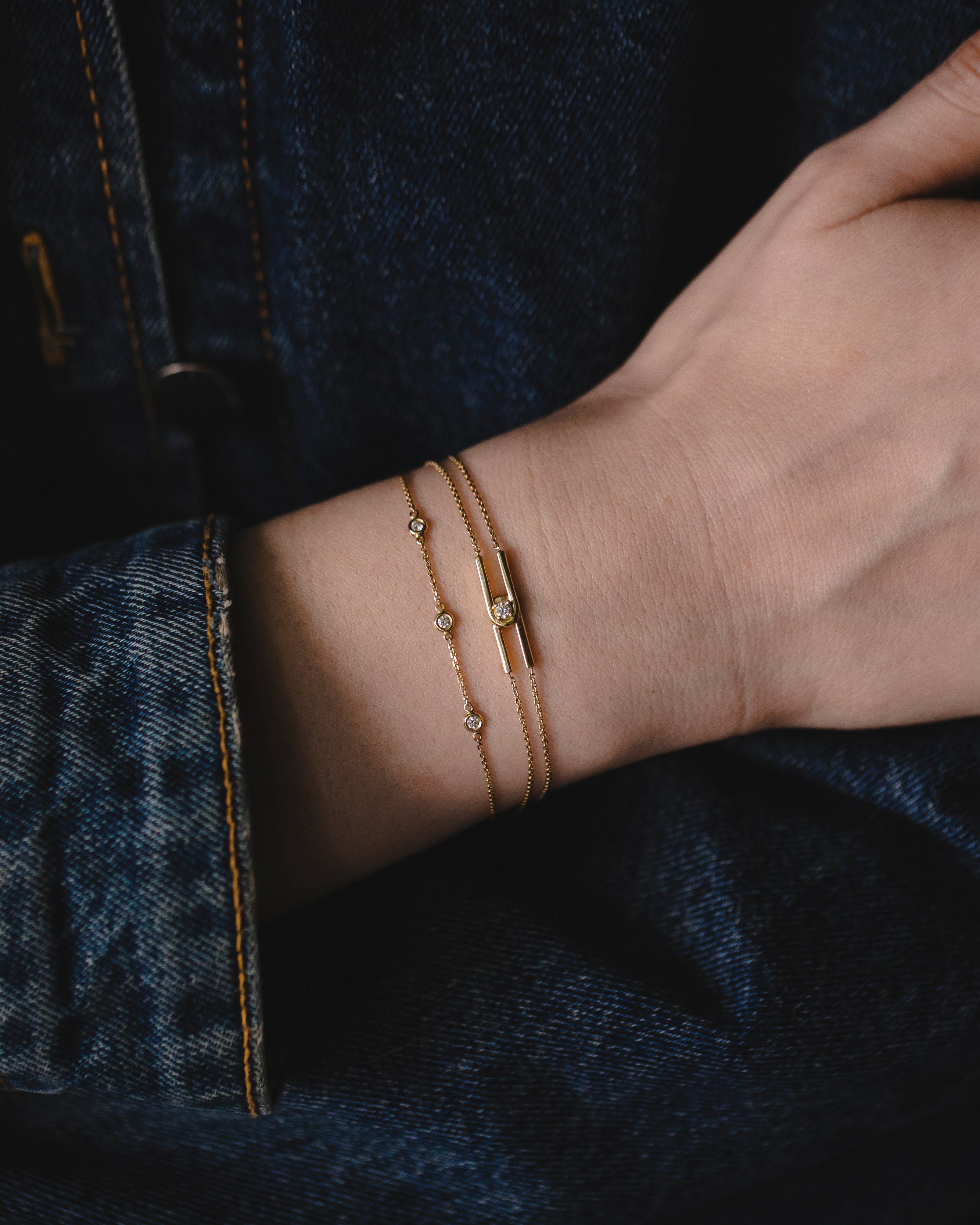 צמיד אלכס עם יהלומים לבנים