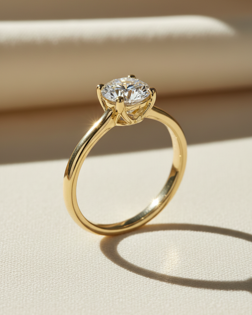 טבעת מונרו 6.5 מ״מ יהלום מעבדה