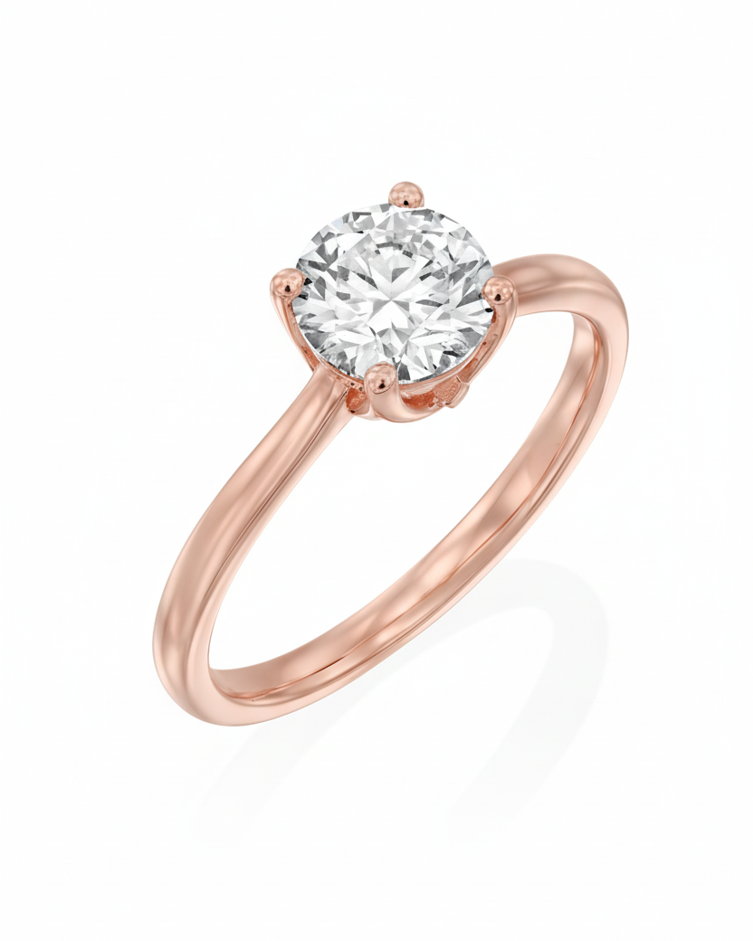 טבעת מונרו 6.5 מ״מ יהלום מעבדה