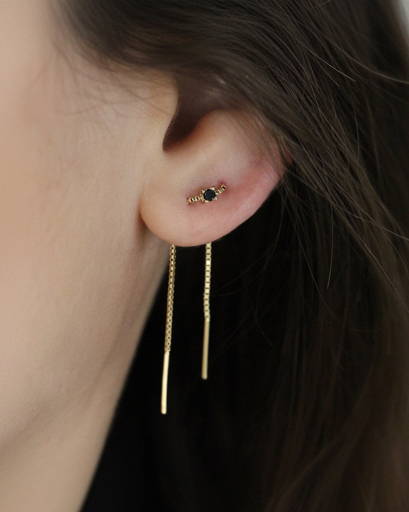 עגיל נינה יהלום שחור