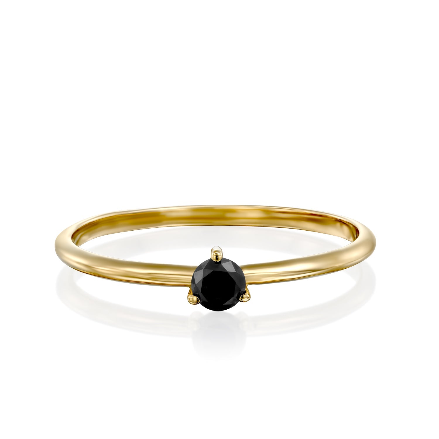 טבעת קאלו יהלום שחור - מידה 8.5