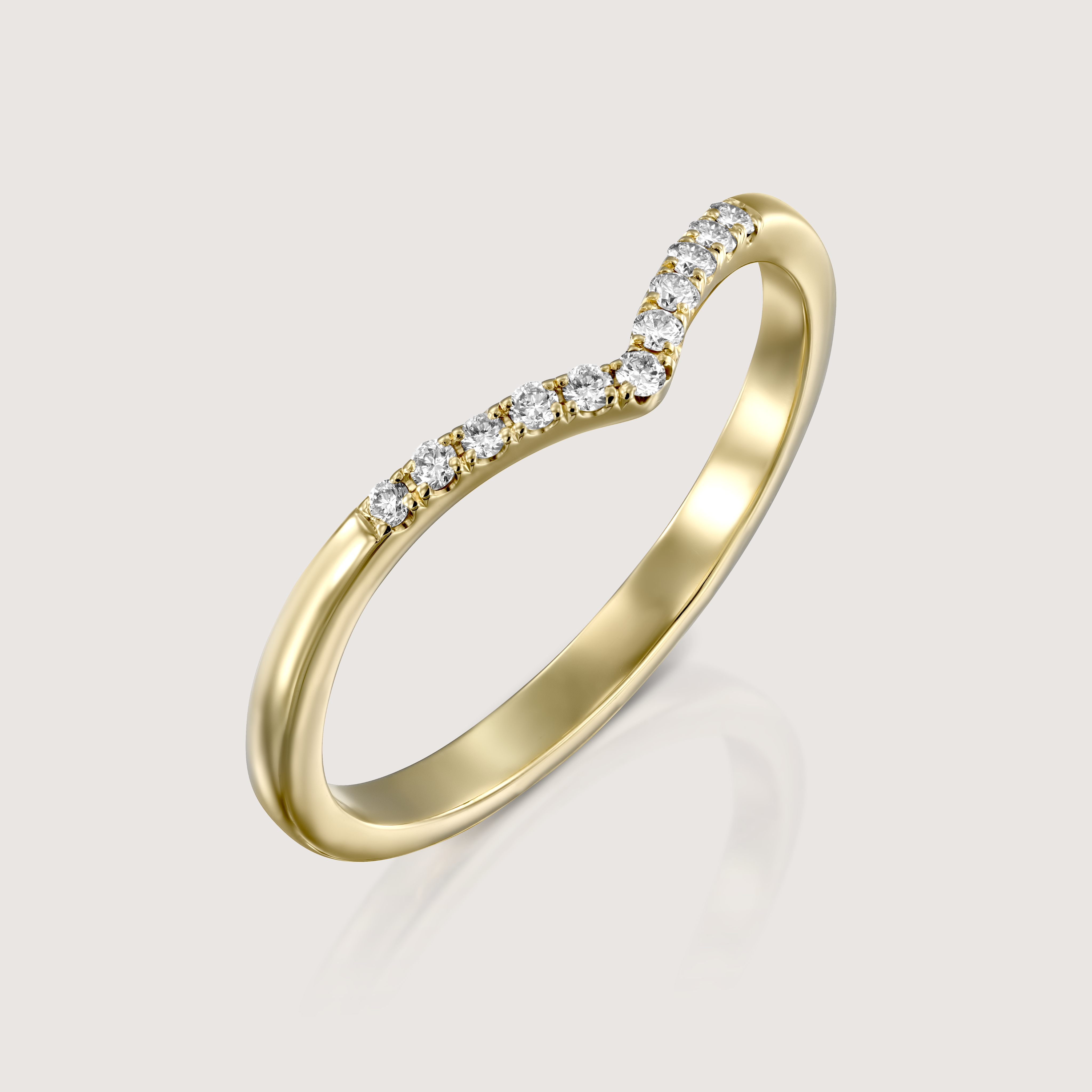 טבעת האנה משובצת יהלומים לבנים