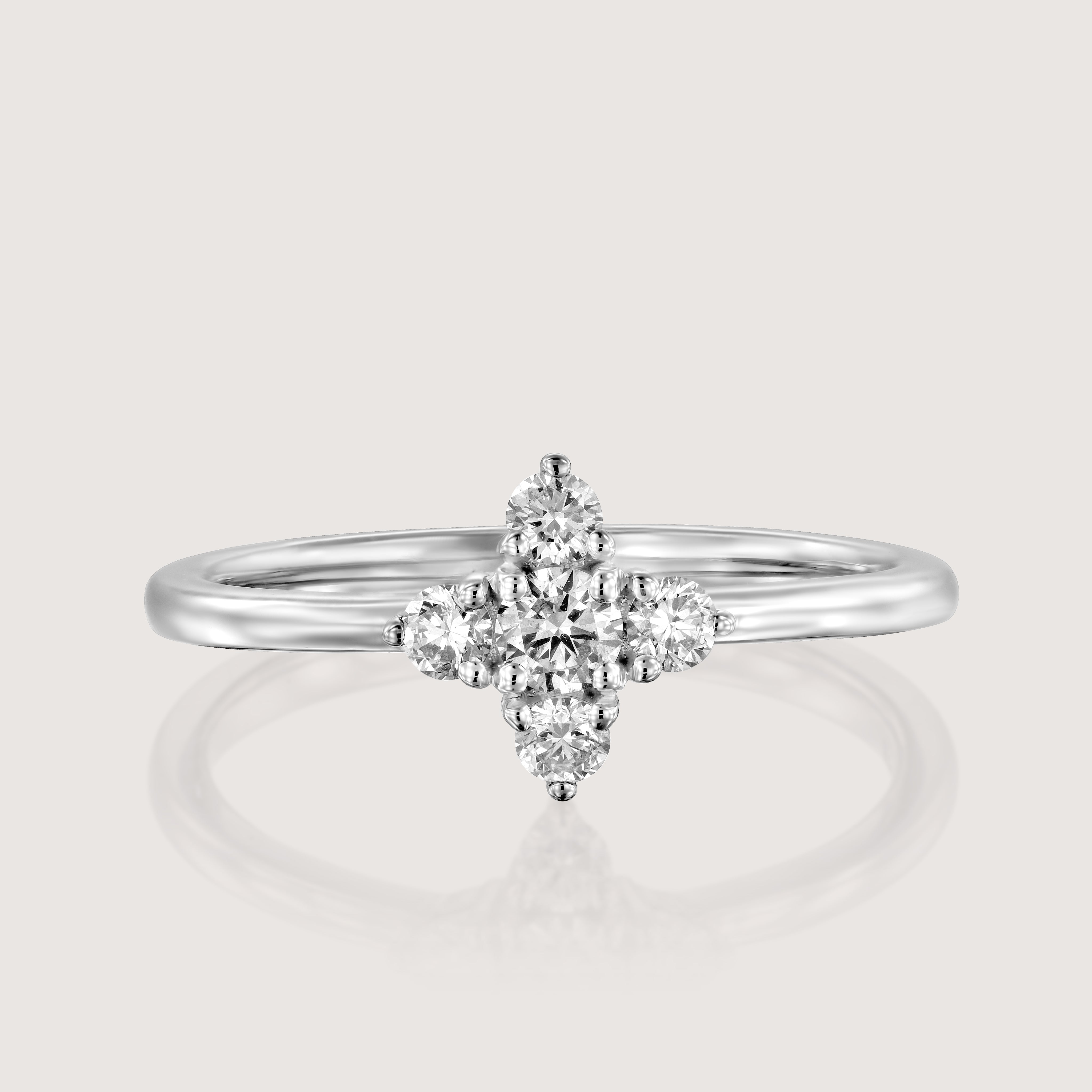 טבעת אליאנה יהלומים לבנים
