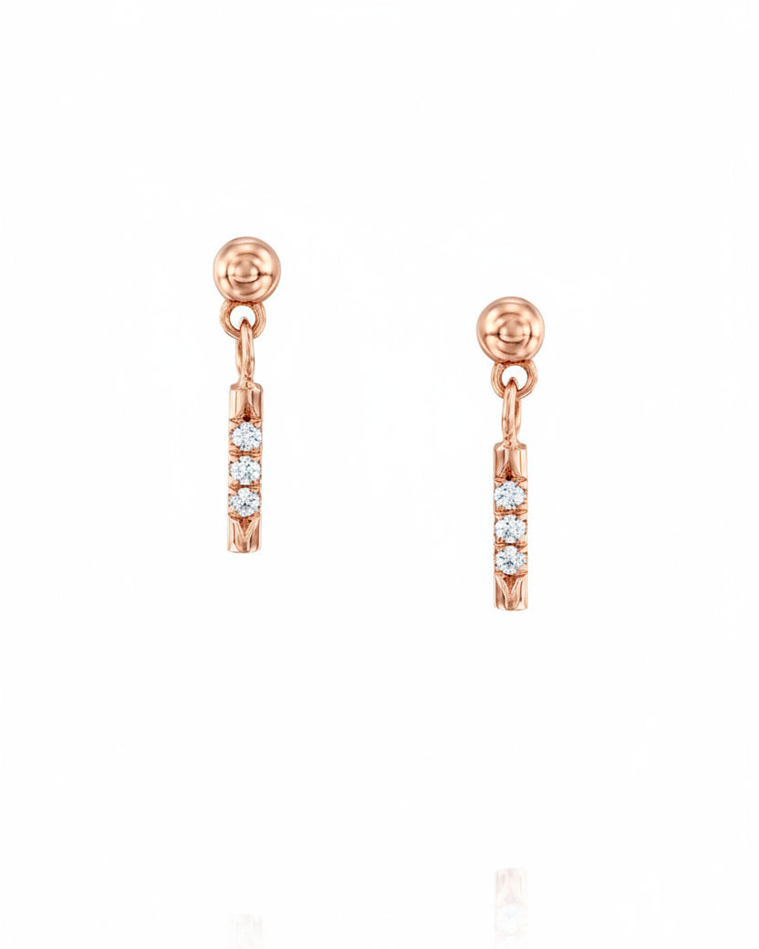 עגיל שאנון יהלומים לבנים