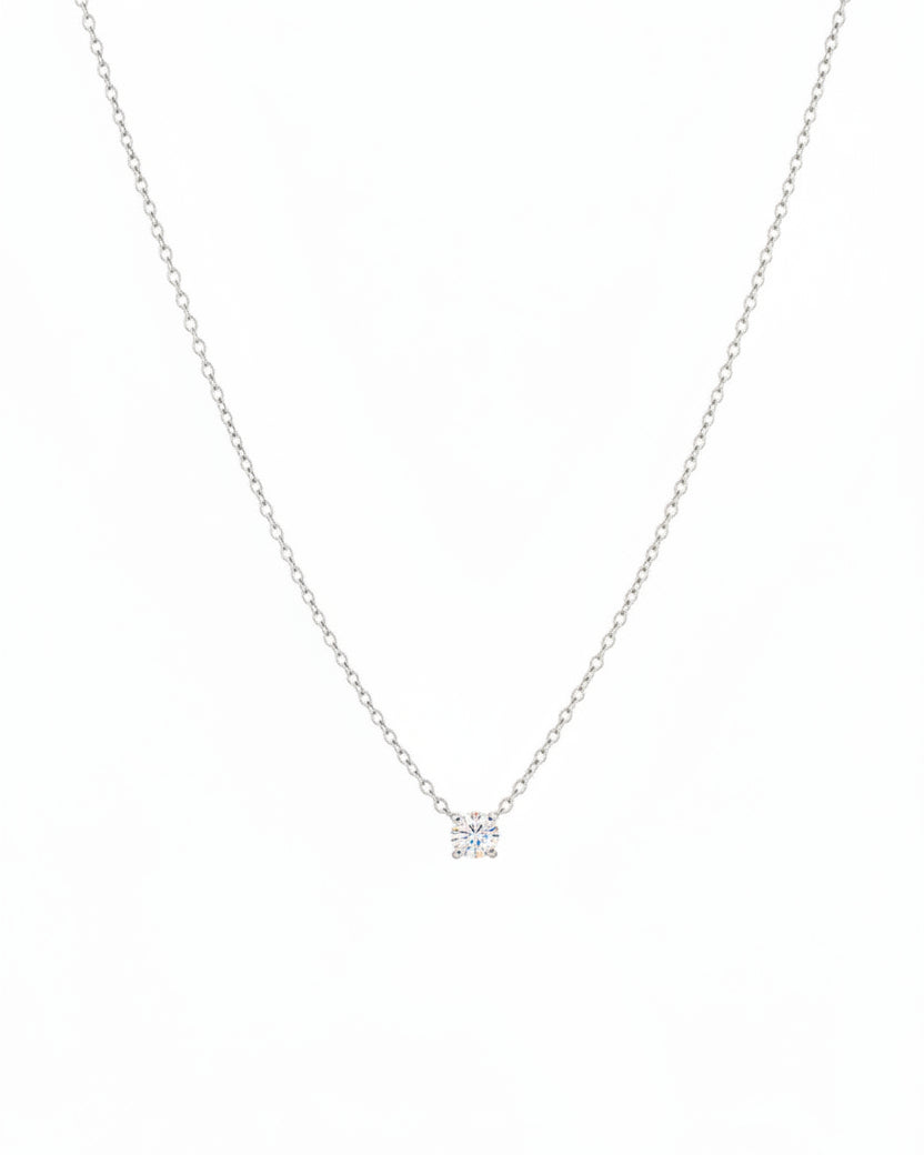 שרשרת אנאבל עם יהלום לבן 4ממ