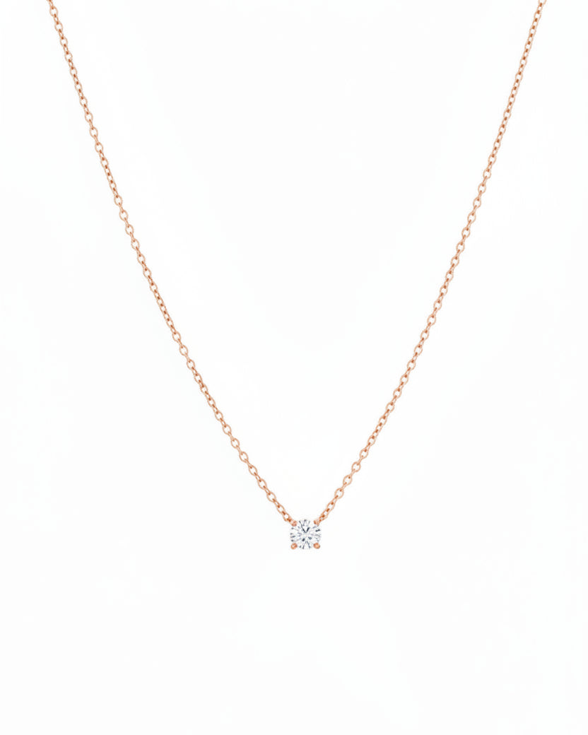 שרשרת אנאבל עם יהלום לבן 4ממ