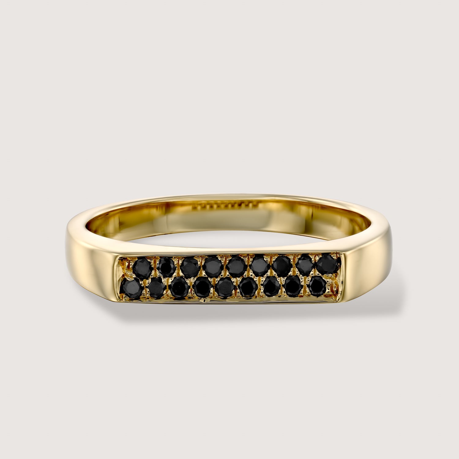 טבעת שרלוט יהלומים שחורים - מידה 8.25