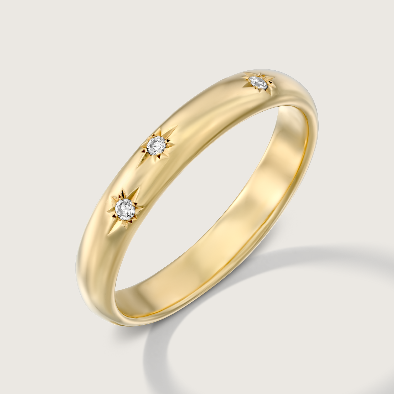 טבעת דילן עם יהלומים לבנים