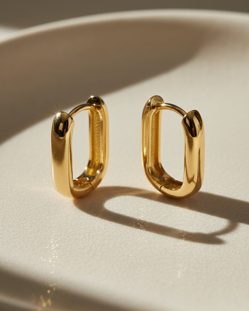 עגיל חישוק זהב מיני אווה