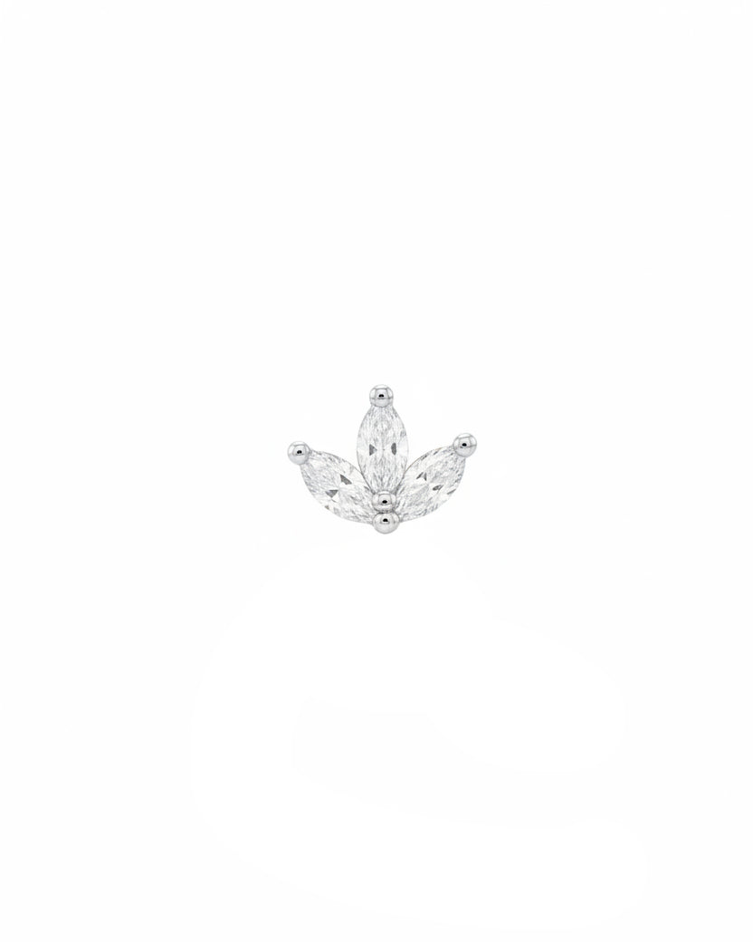 עגיל מיני פרנסואז יהלומים לבנים