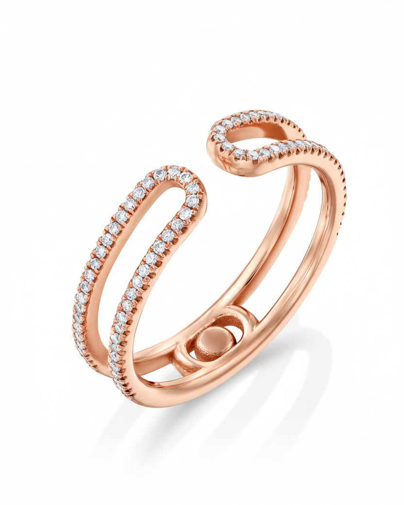 טבעת 17 יהלומים לבנים