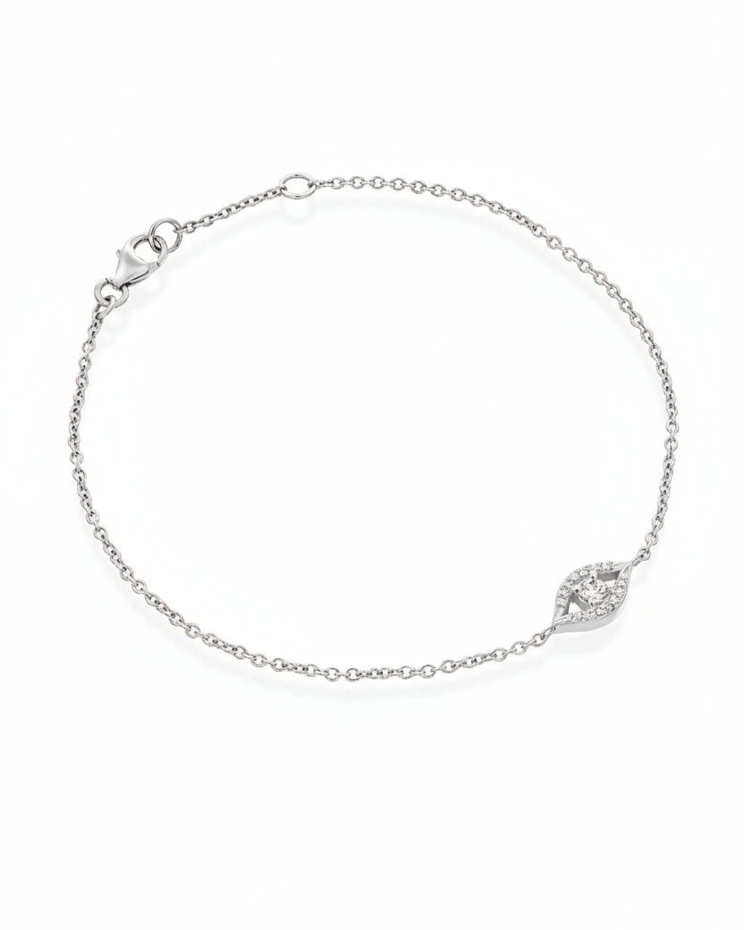 צמיד עין הרע יהלומים לבנים